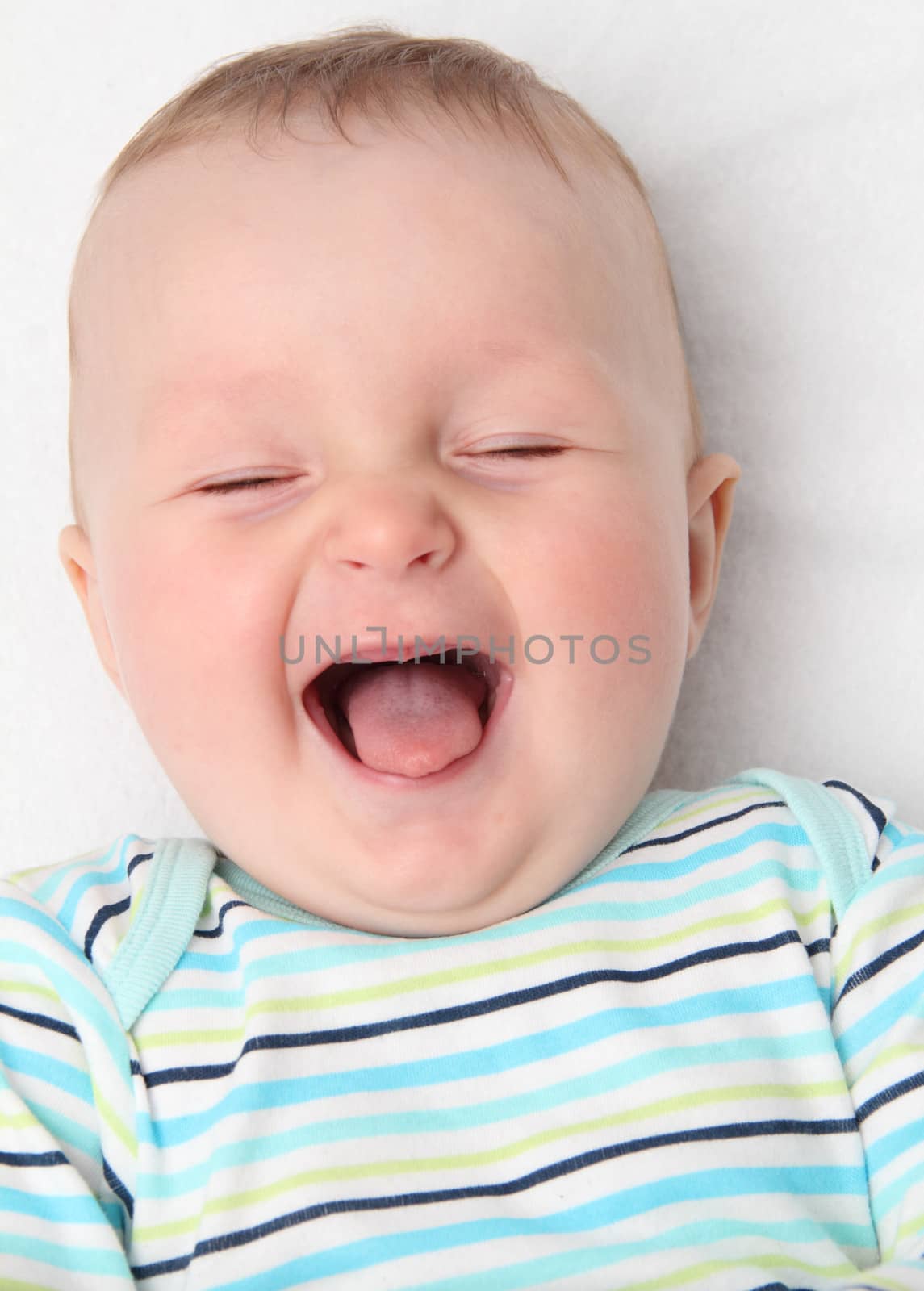 happy baby laughing by NikolayK