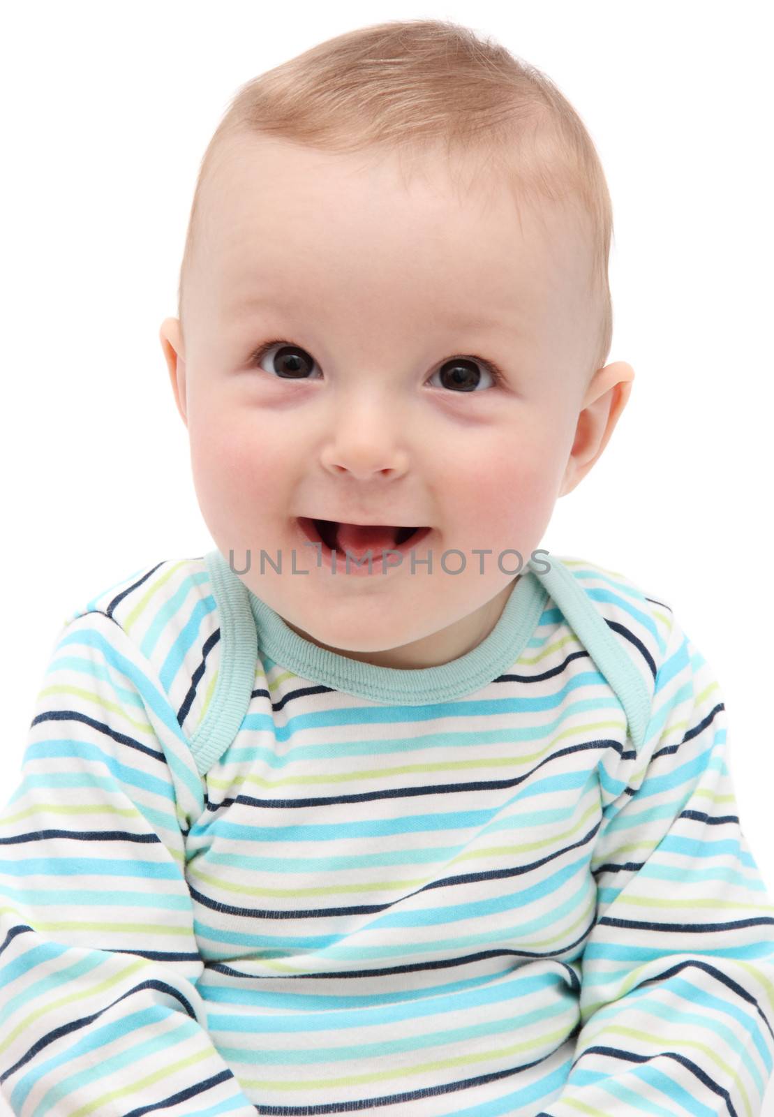 beautiful laughing happy baby boy by NikolayK