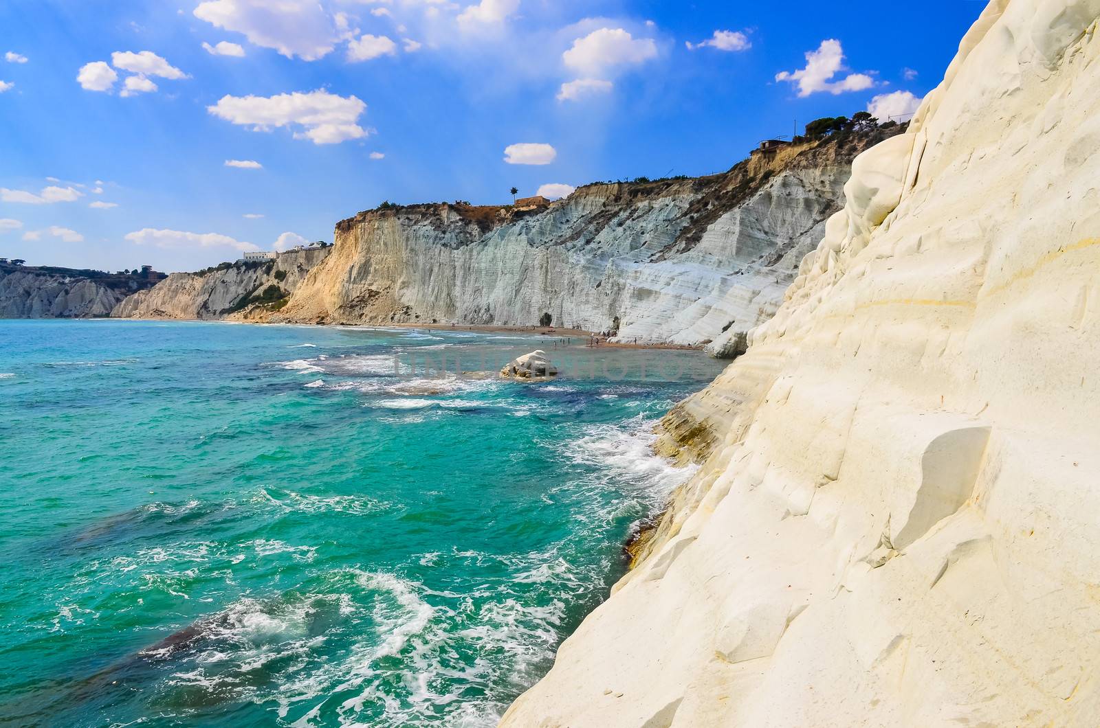 Beautiful ocean beach Scala dei Turchi in Sicily, Italy