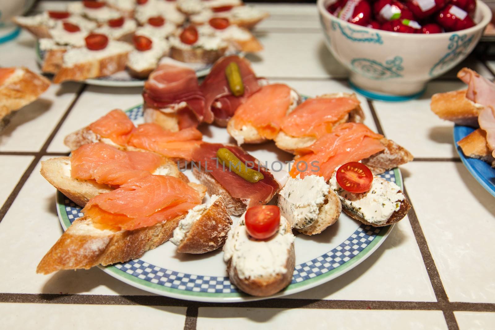 Crostini with salmon and capers by melastmohican