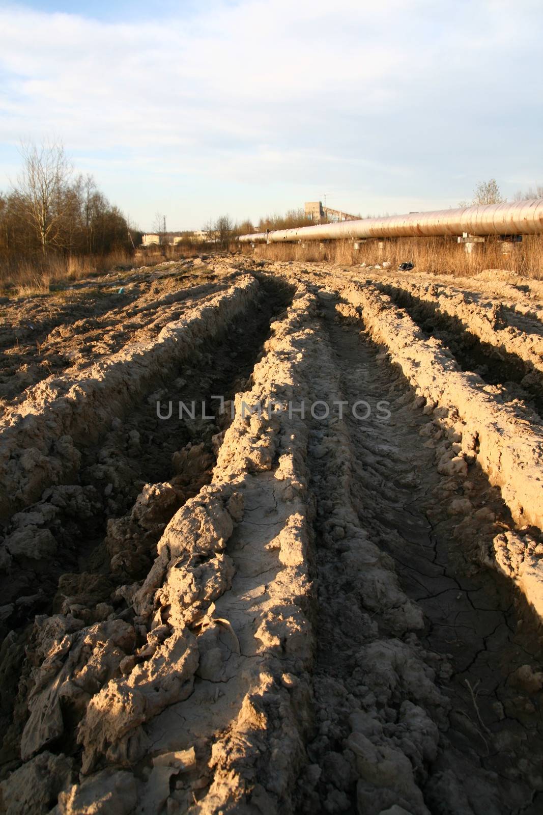 track in dirt by Yellowj