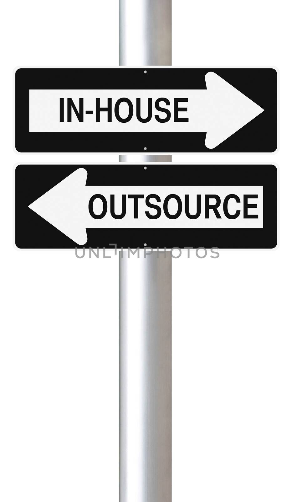 Modified one way signs on business options
