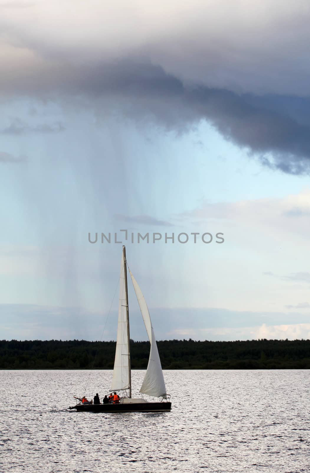 sailboat on the river