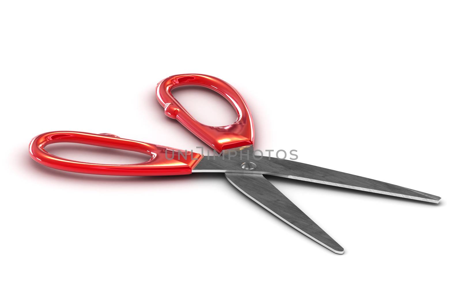 A Colourful 3d Rendered Scissors Concept Illustration