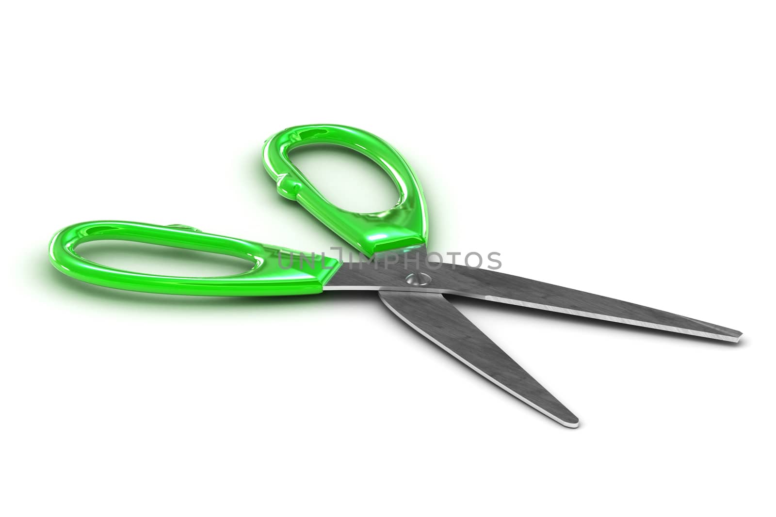 A Colourful 3d Rendered Scissors Concept Illustration