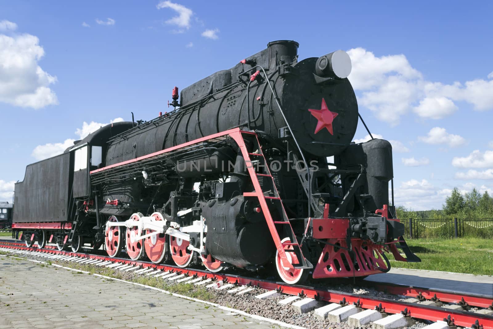 Russian freight locomotive 50-ies of the last century