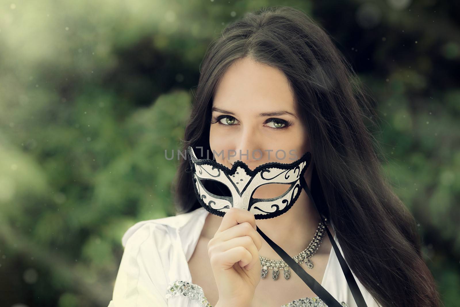 Girl with Carnival Mask by NicoletaIonescu