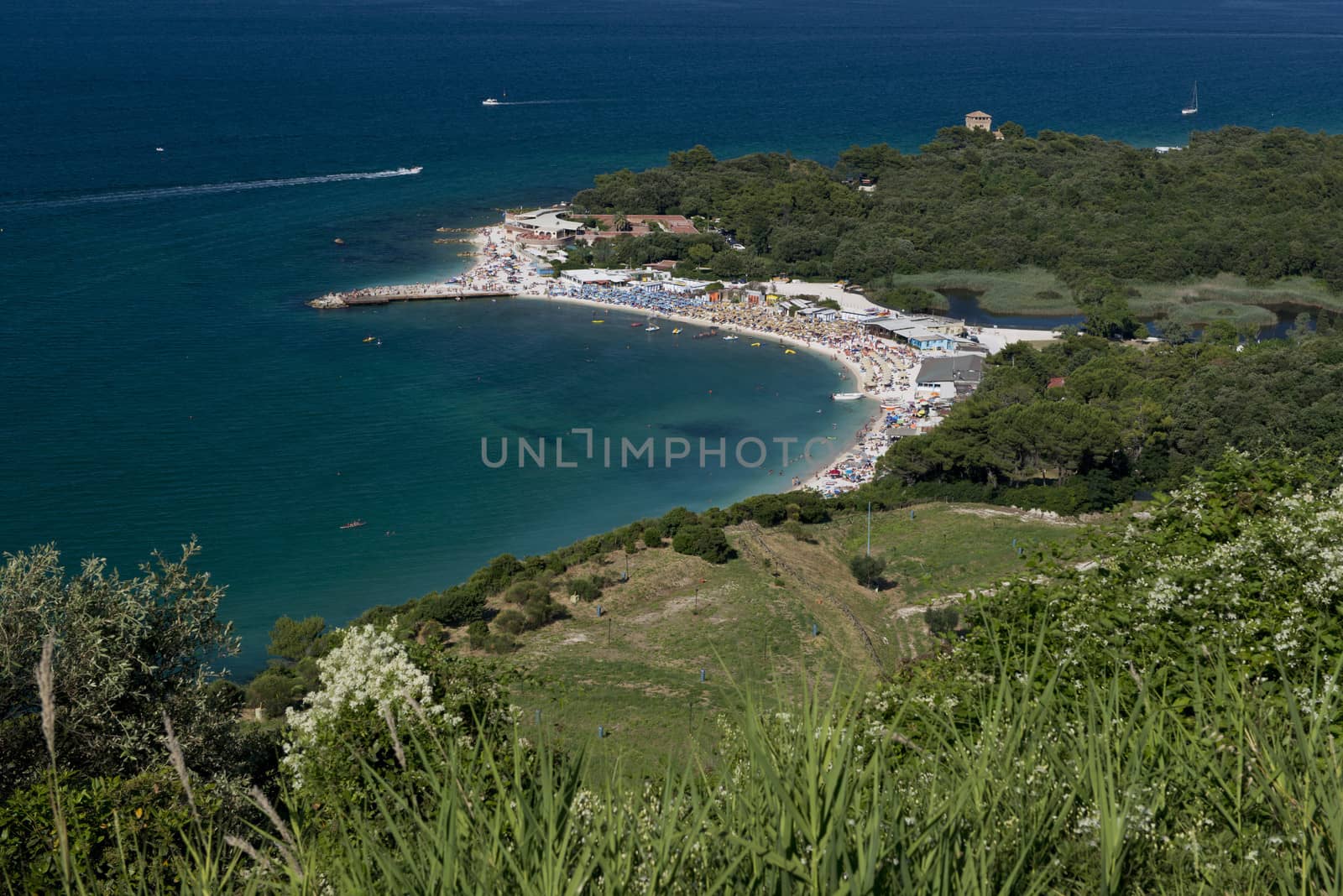 The bay of Portonovo in the Conero Riviera, Italy