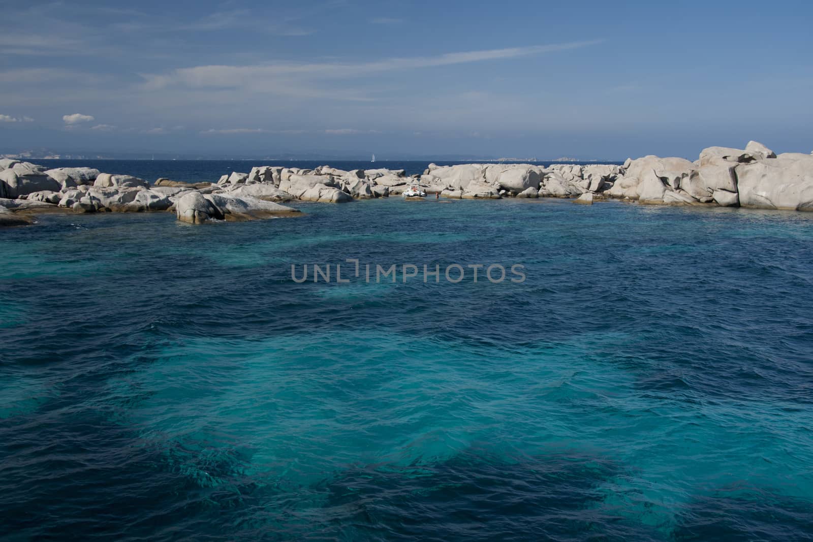 The wonderful sea in La Maddalena , an island of the La Maddalena archipelago in Sardinia , Italy