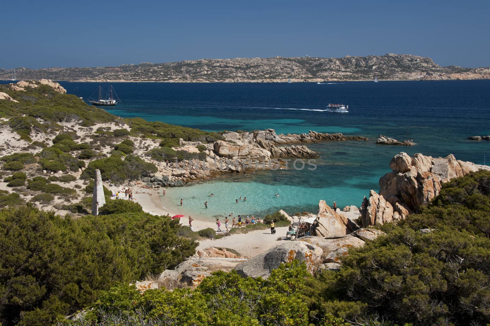 The coastline of Spargi, island in the archipelago of La Maddalena, Sardinia, Italy