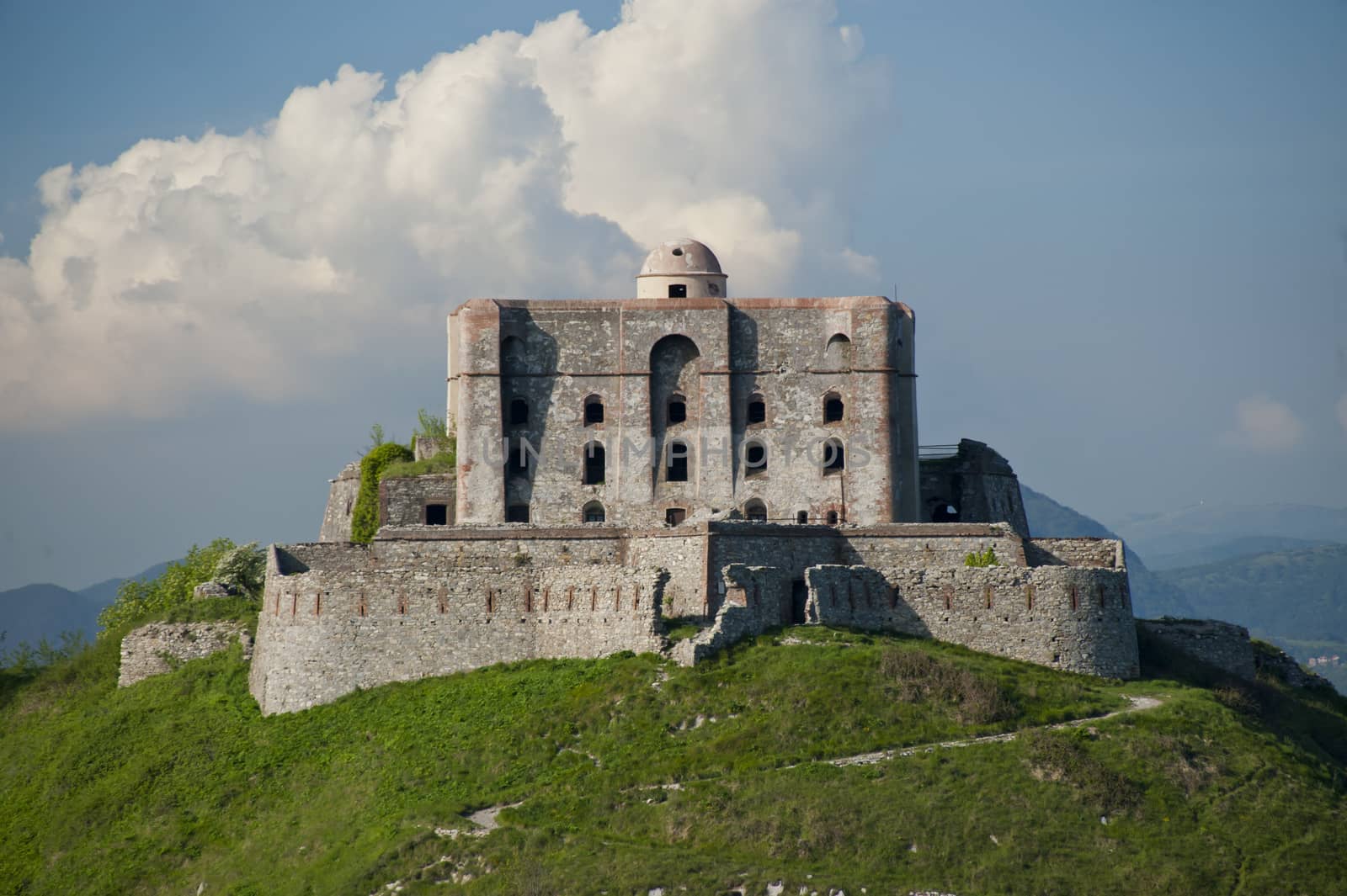 The fort Diamante, one of the most important fortification that protect the hills of Genova.