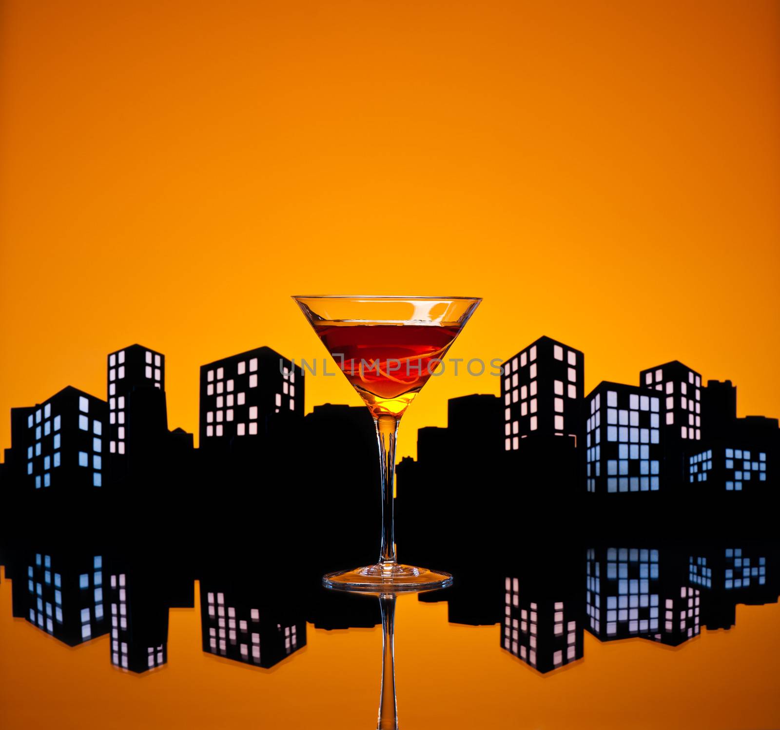 Metropolis Manhattan Cocktail by 3523Studio
