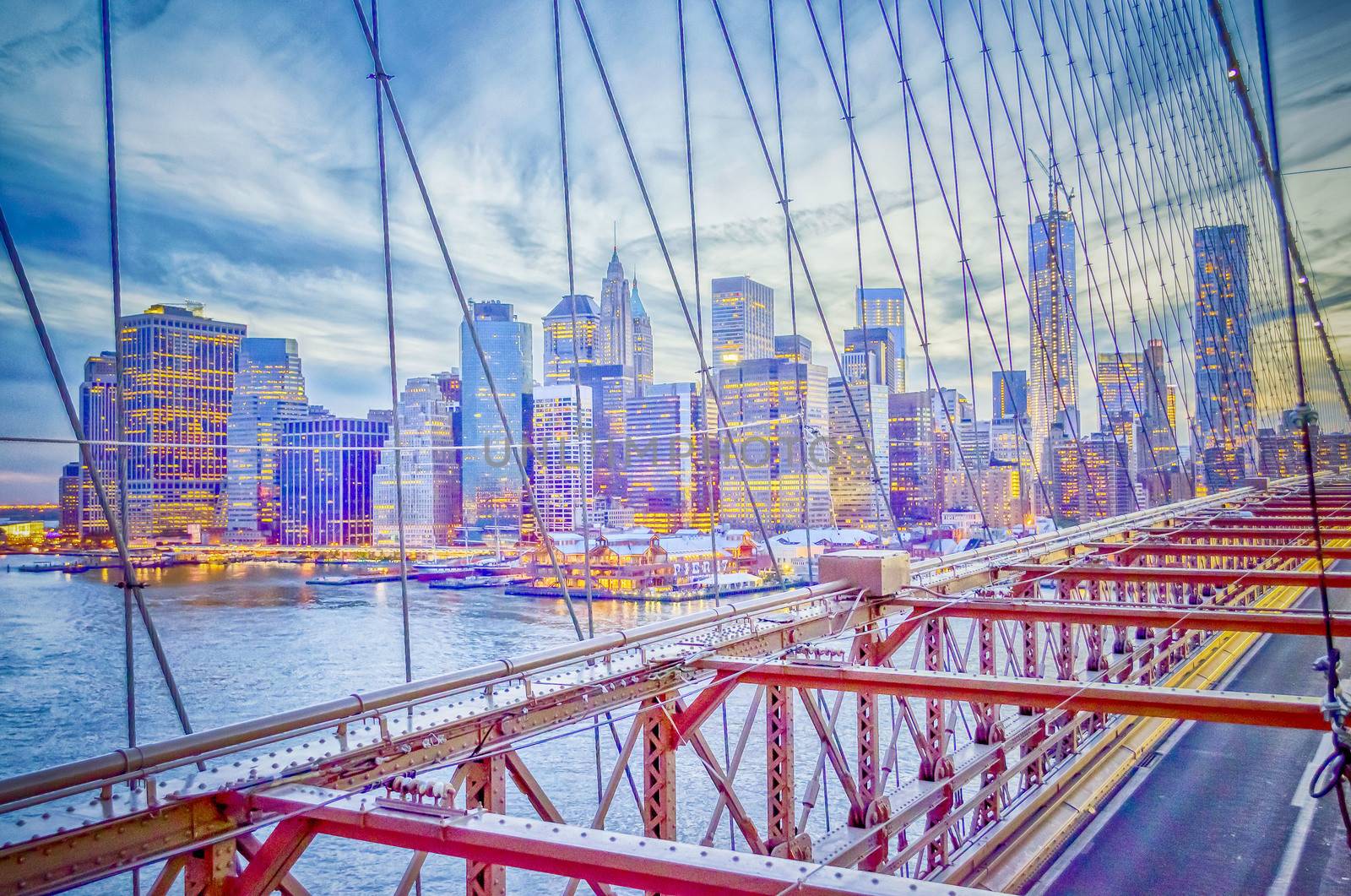 Manhattan View from Brooklyn Bridge by marcorubino