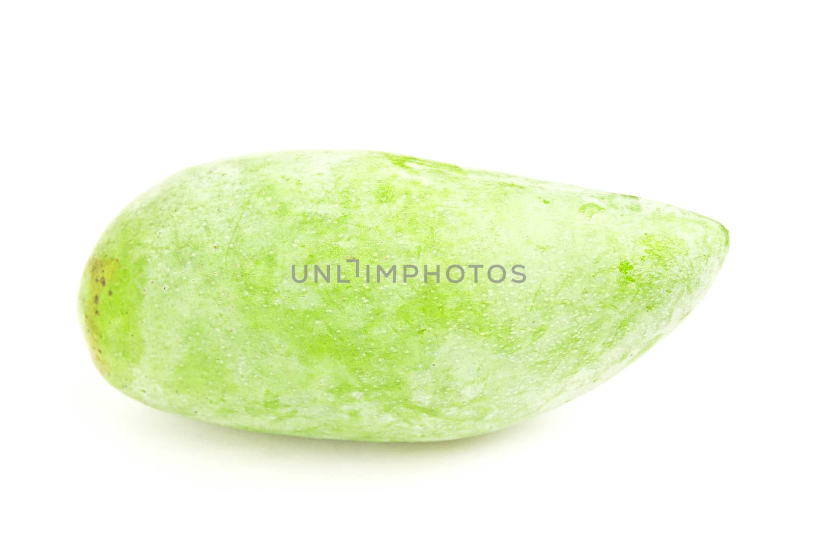 Green mango isolated on white background