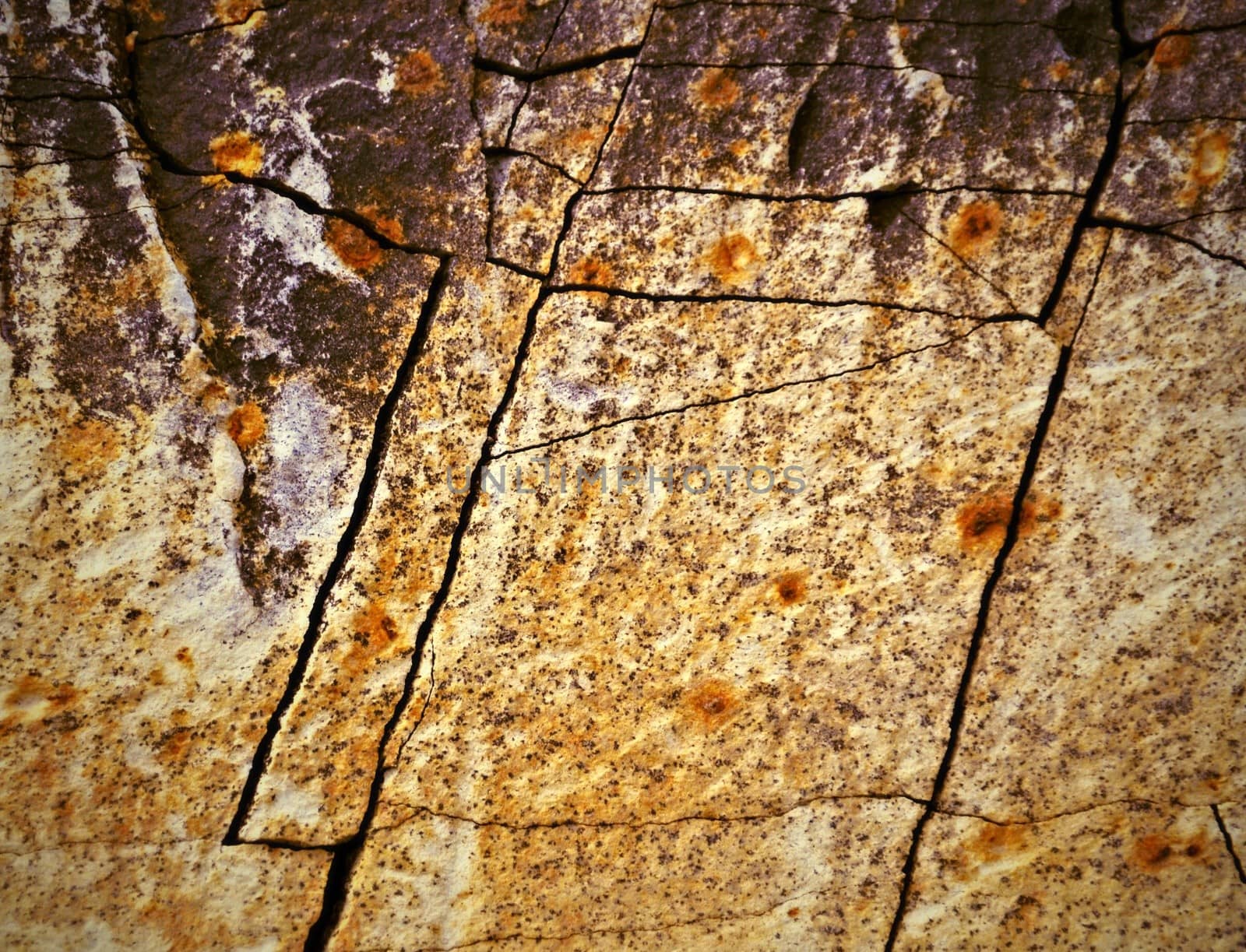 ocher orange texture of limestone stone block