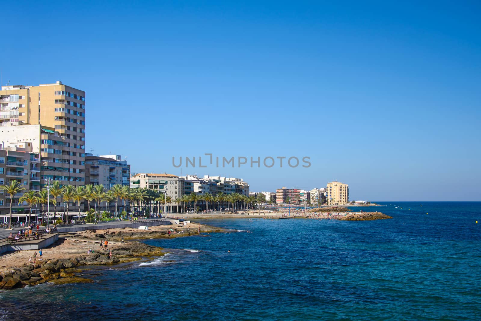 The waterfront of Torrevieja, Spain