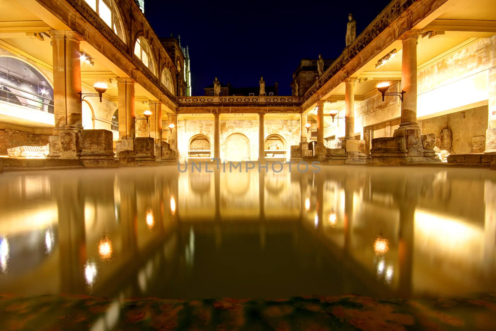 Roman baths at Avon England by olliemt