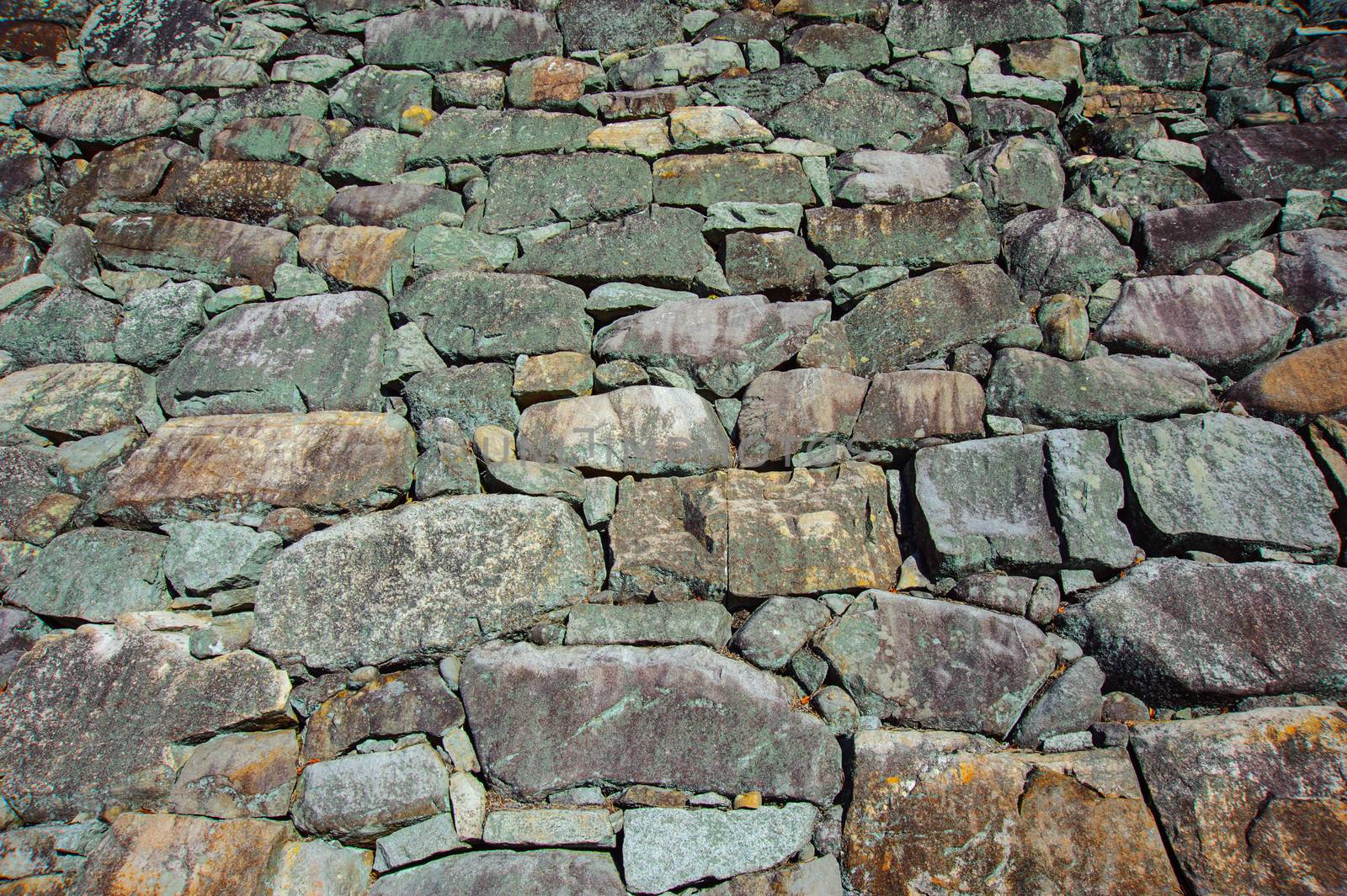 Close Up Of Stone Wall by letoakin