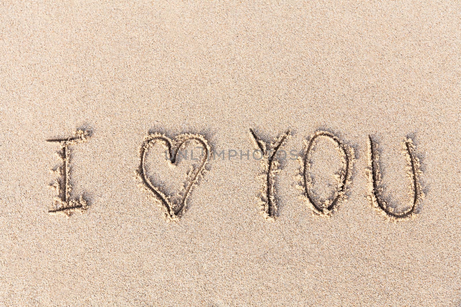 I love you handwritten in sand for natural by jame_j@homail.com