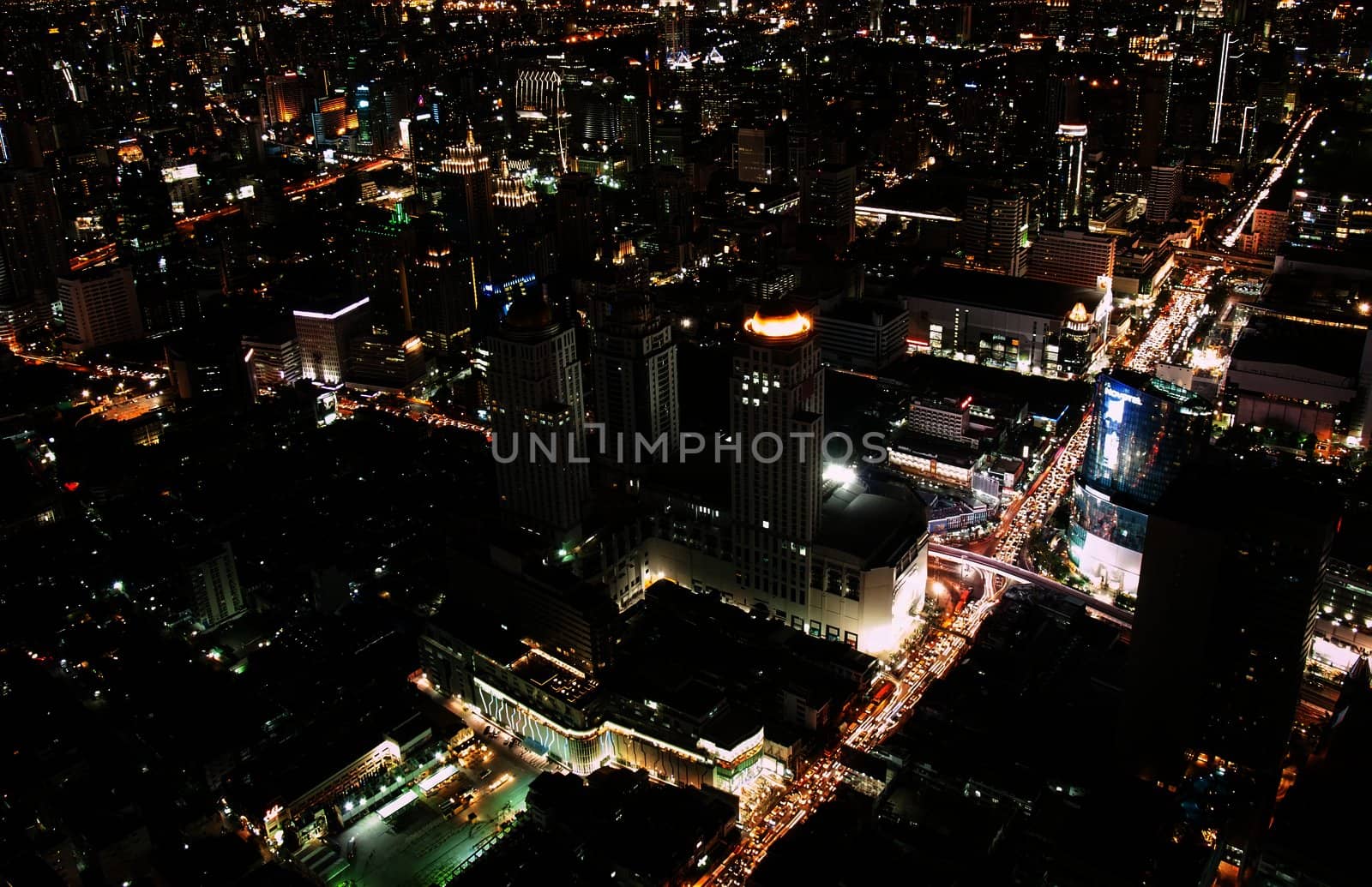 View of Bangkok from Baiyoke Sky Tower in the city center