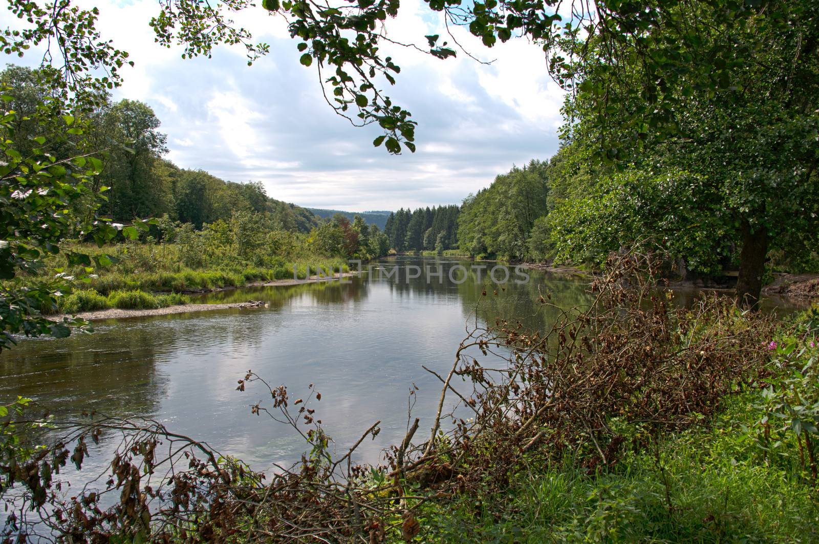 the river semois near the village bouillon in belgium ardennes