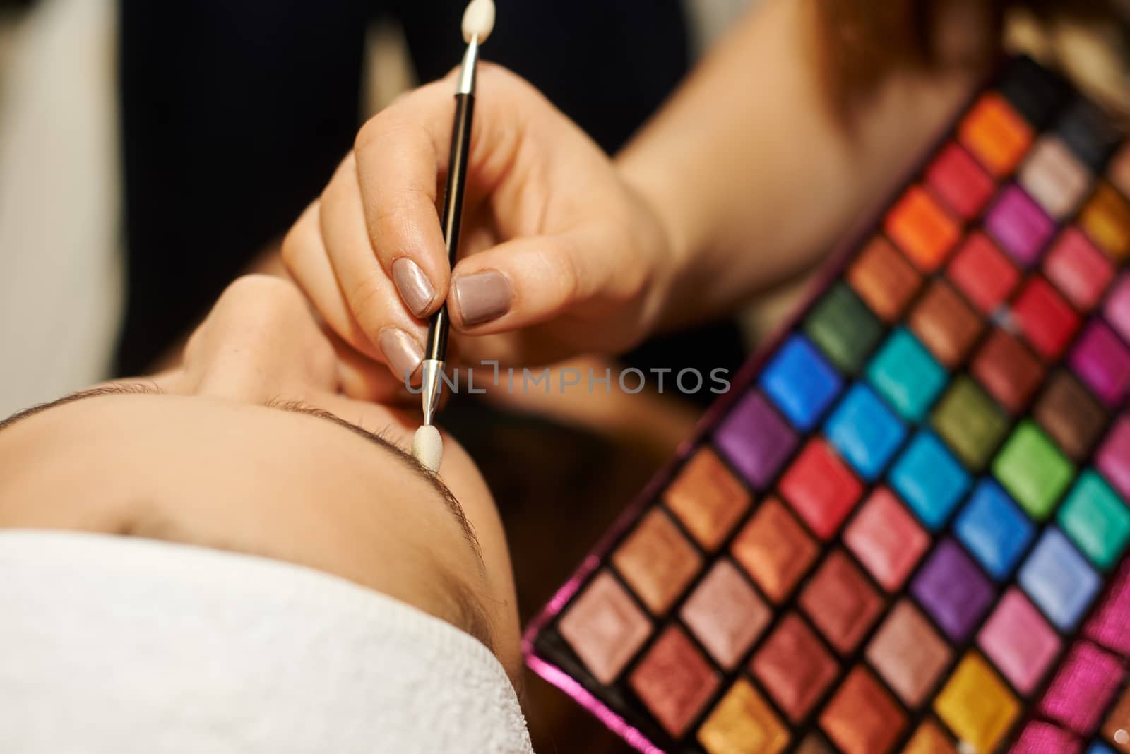 Large makeup palette used by an makeup artist by svedoliver