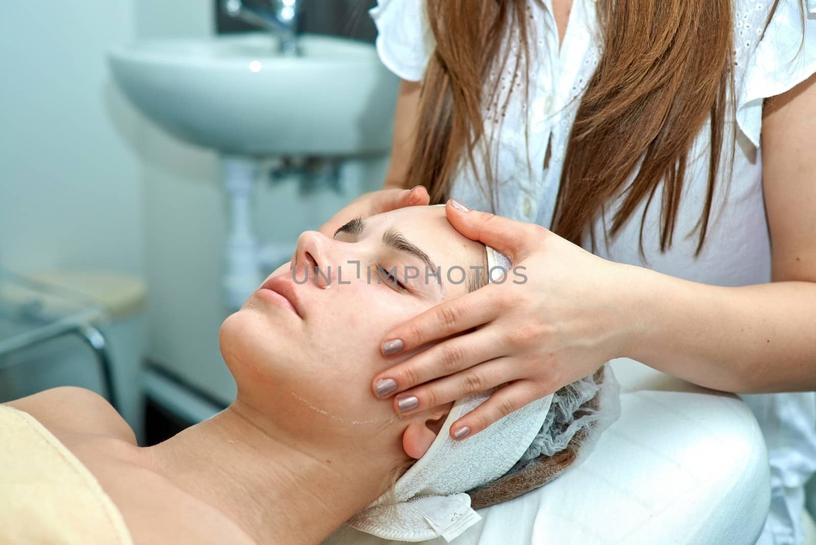 Healthcare treatment at the spa salon