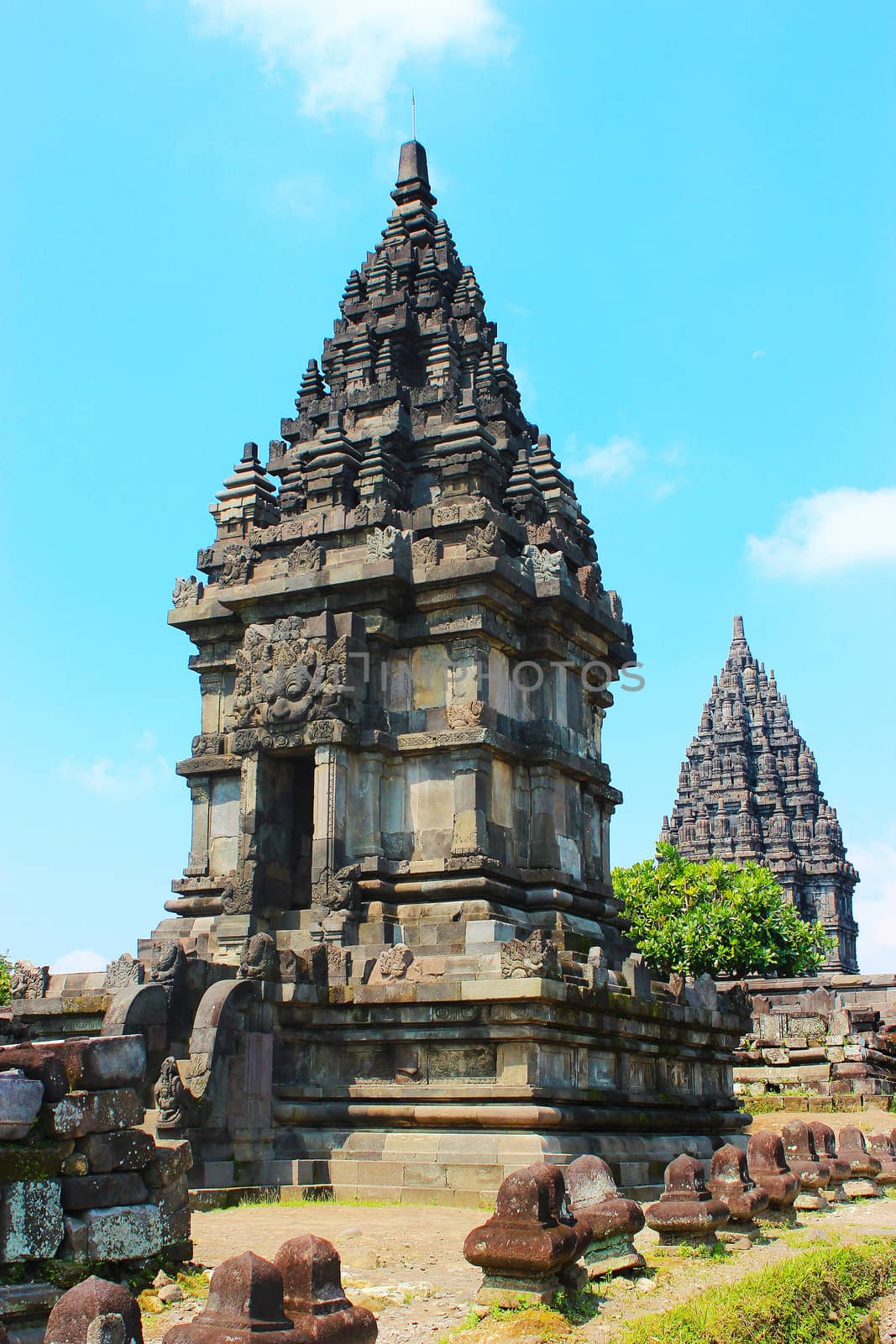 Purnapugar Wisnu hindu temple in Candi, Java Indonesia. One of the oldest hindu temples in Indonesia