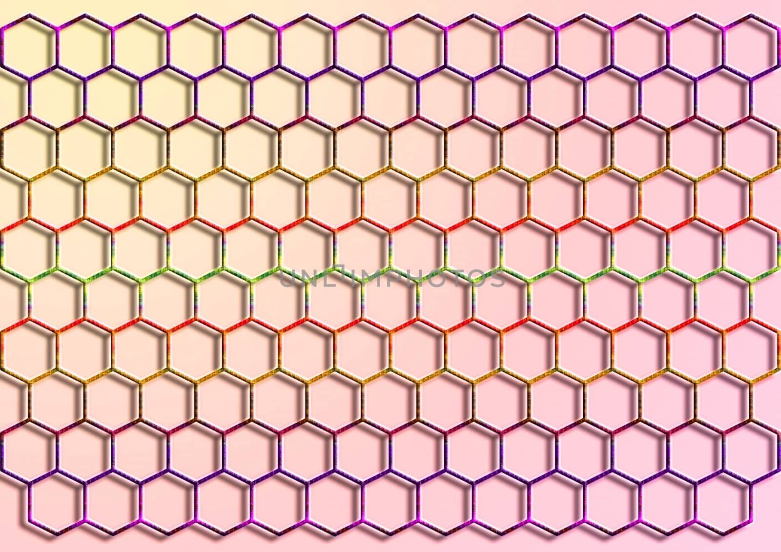 Abstract background in the form of honeycombs