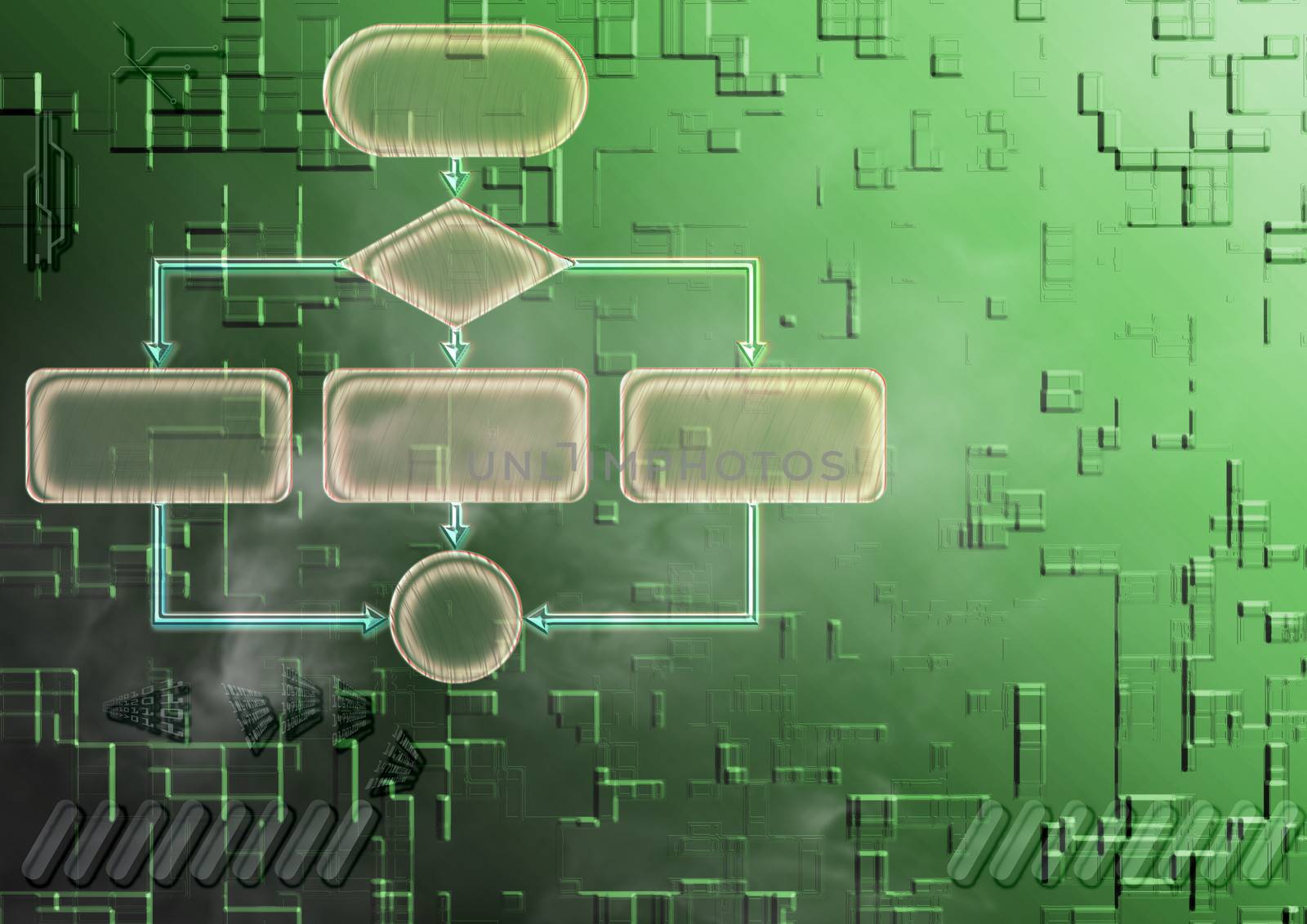 Empty flow chart diagram use for programming