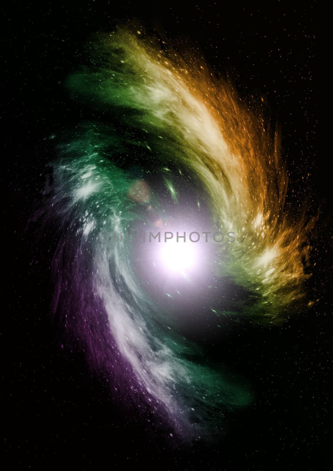 Stars of a planet and galaxy in a free space