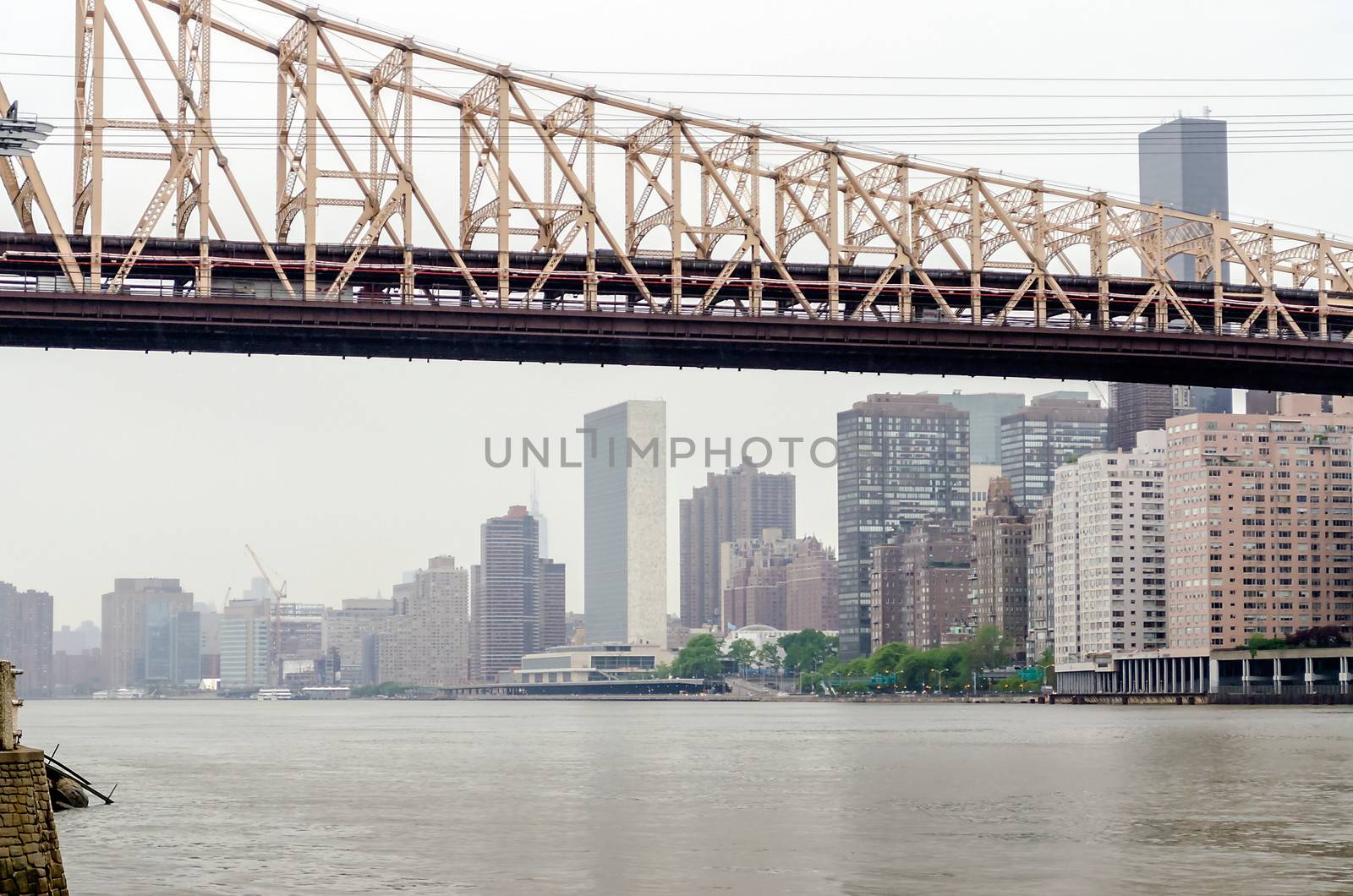 Queensboro Bridge and UN Headquarters, Manhattan by marcorubino