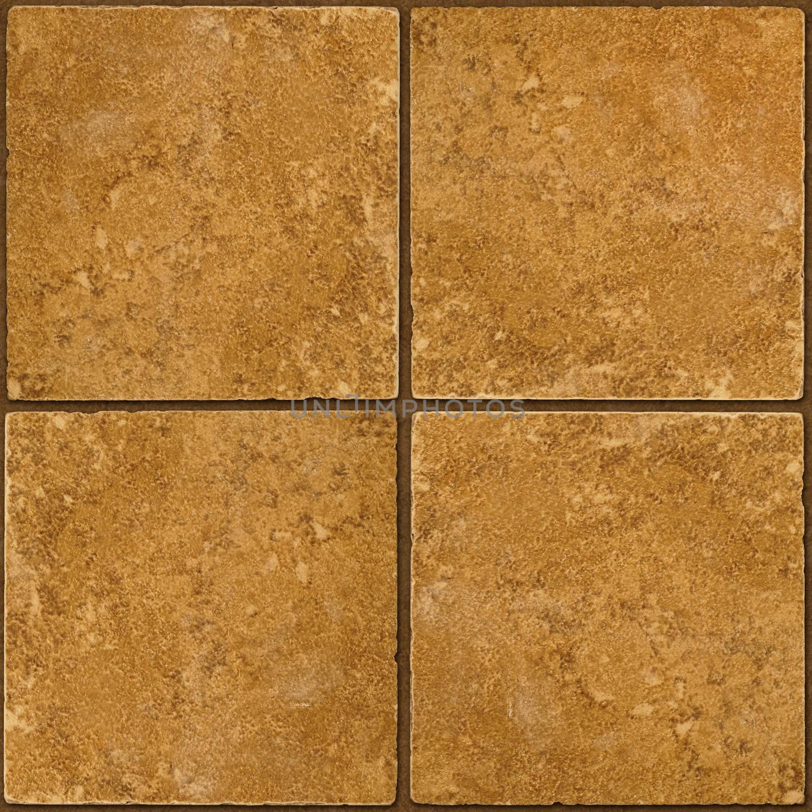 Four ceramic brown stone tiles seamlessly tileable
