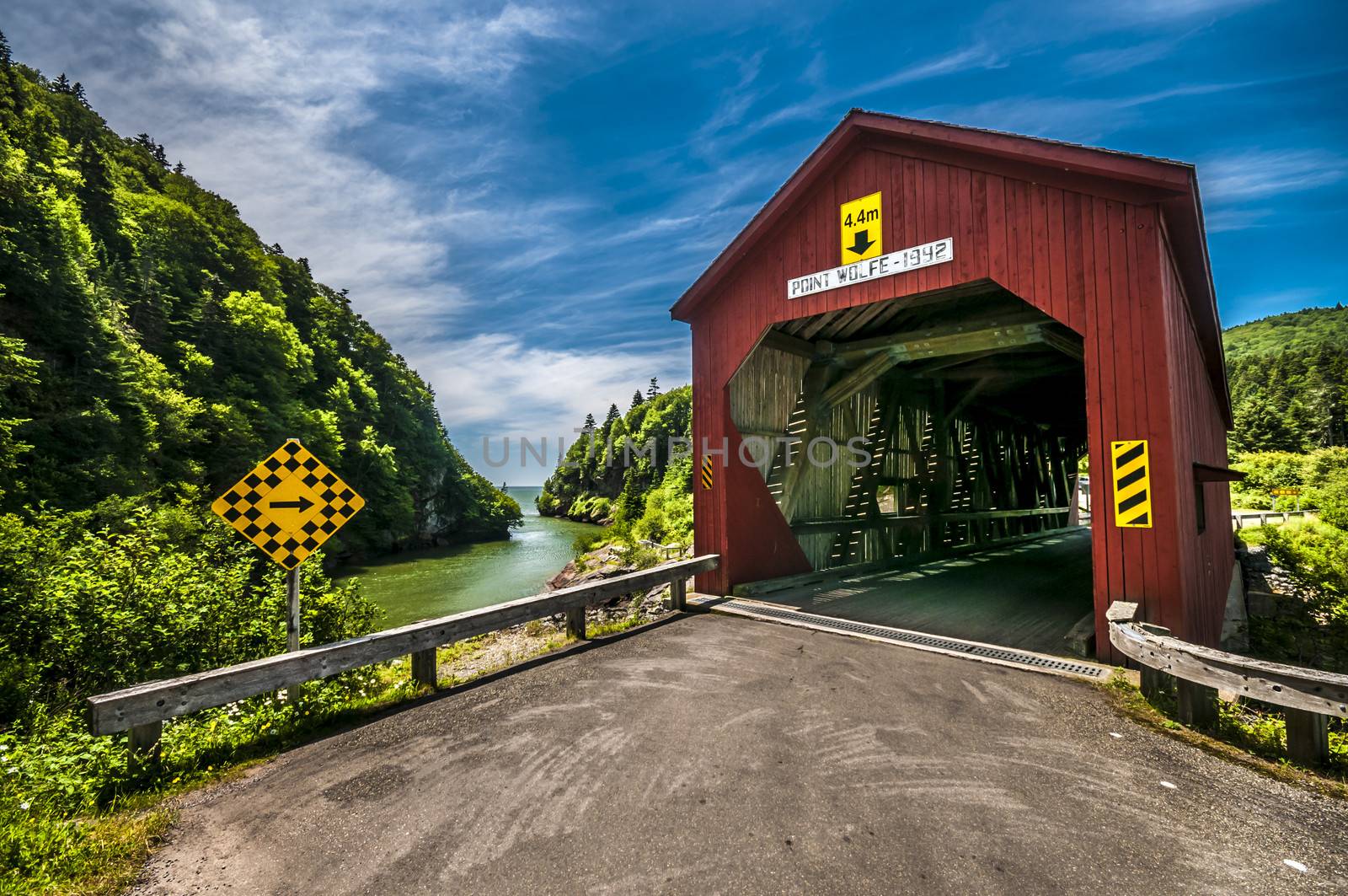 Covered bridge located in the region of Point Wolf New Brunswick Canada