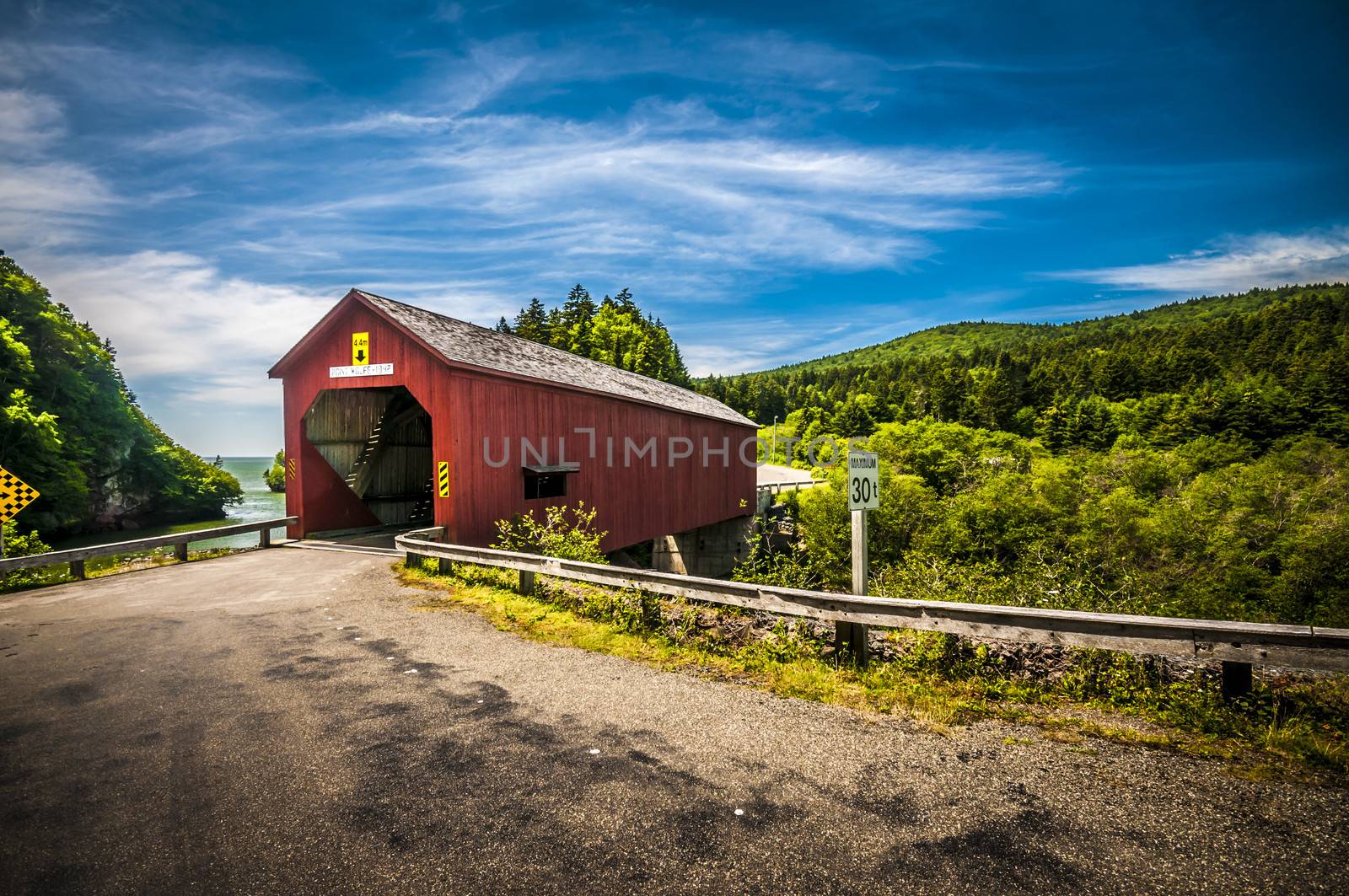 Covered bridge located in the region of Point Wolf New Brunswick Canada