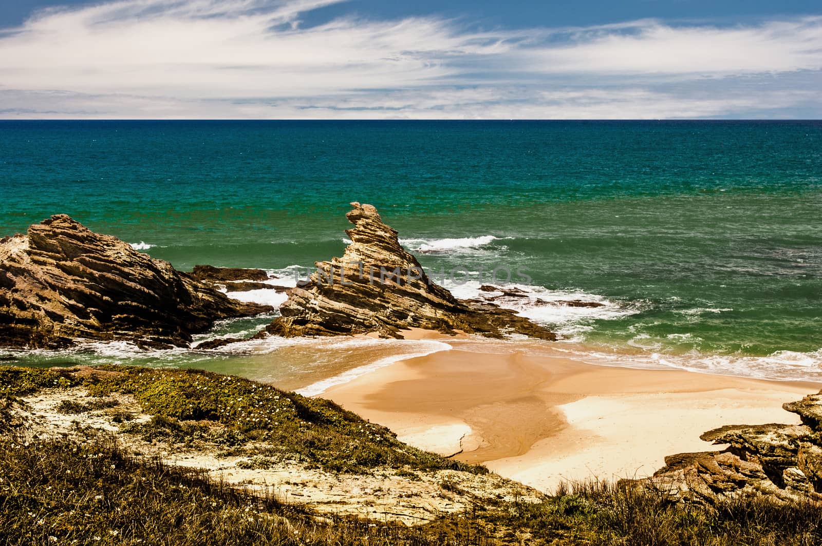 Portuguese coastline. by Carpeira