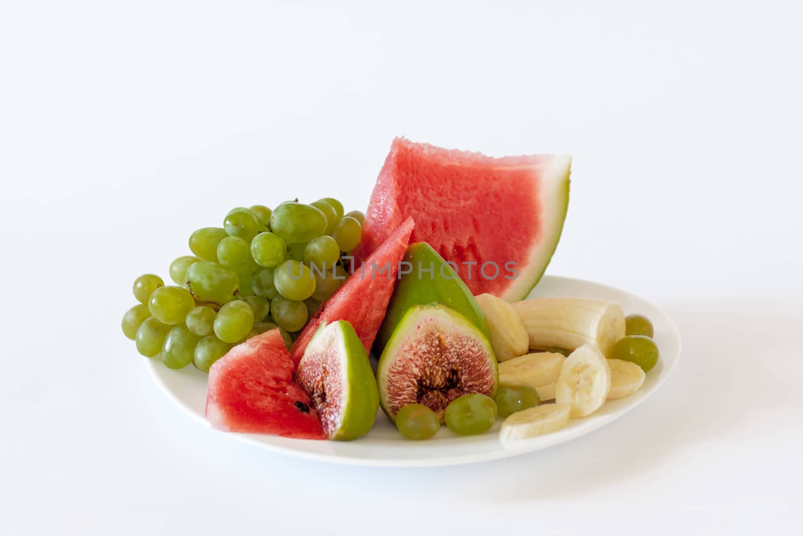 plate with fresh fruits