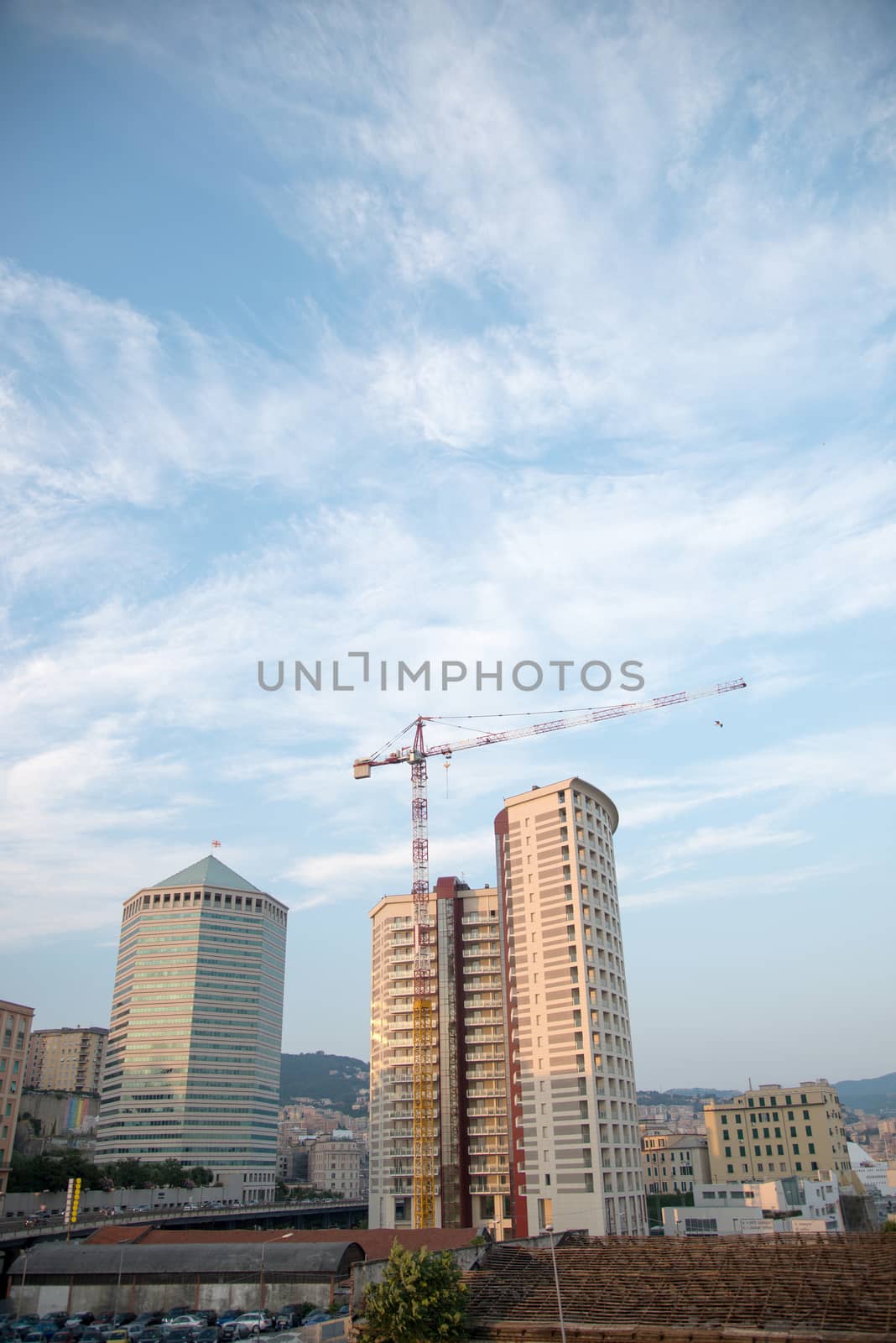 building in Genoa, close to the port