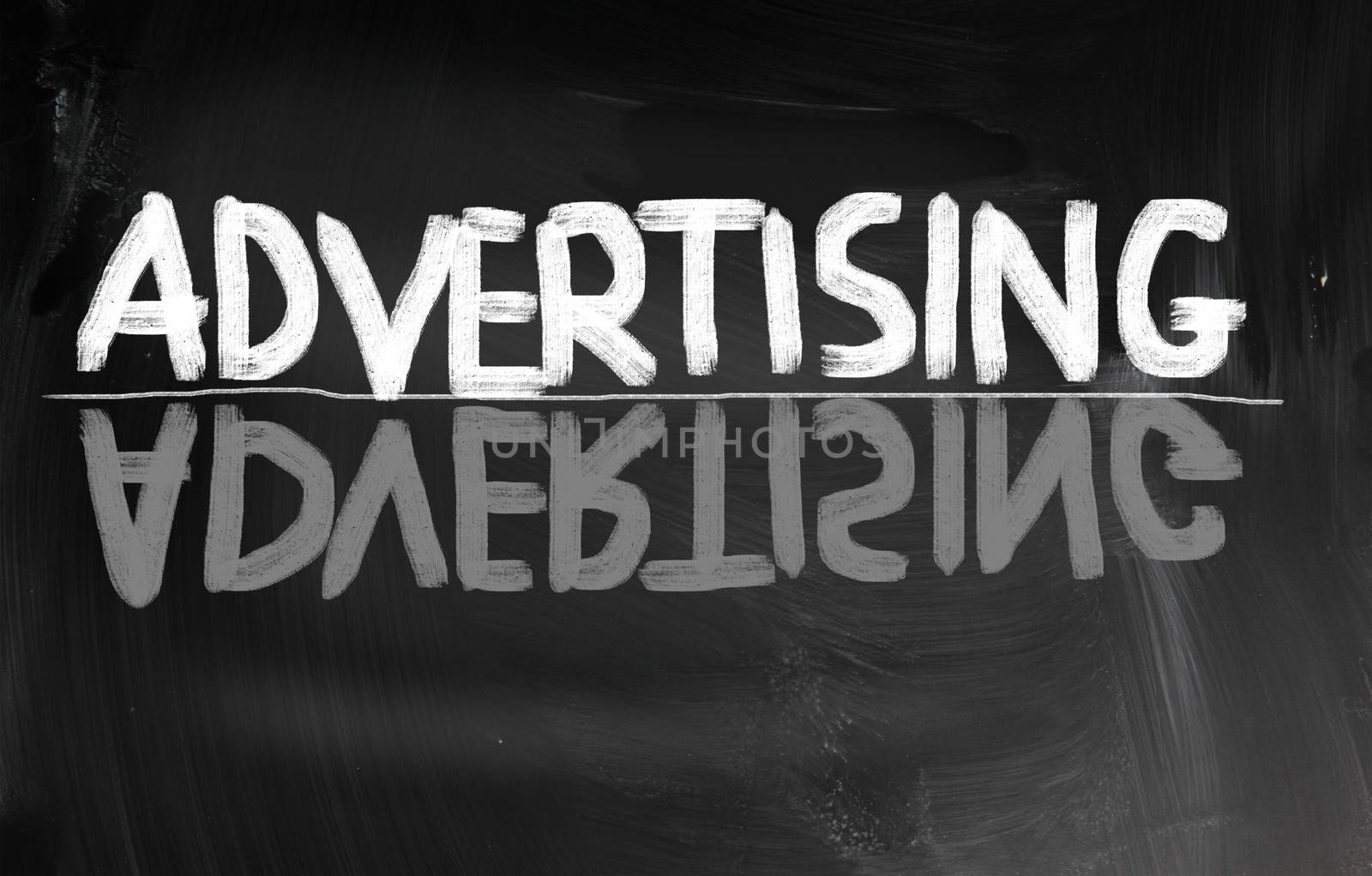 Advertising Concept Handwritten With Chalk On a Blackboard