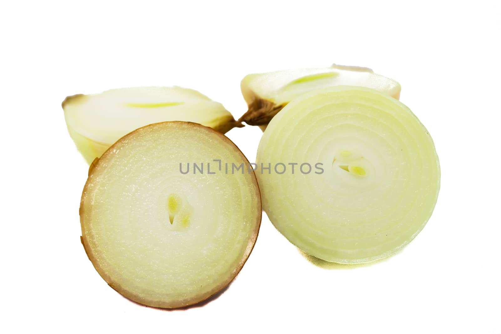 Fresh onion isolated on white, clipping path included to remove object shadow or replace background.