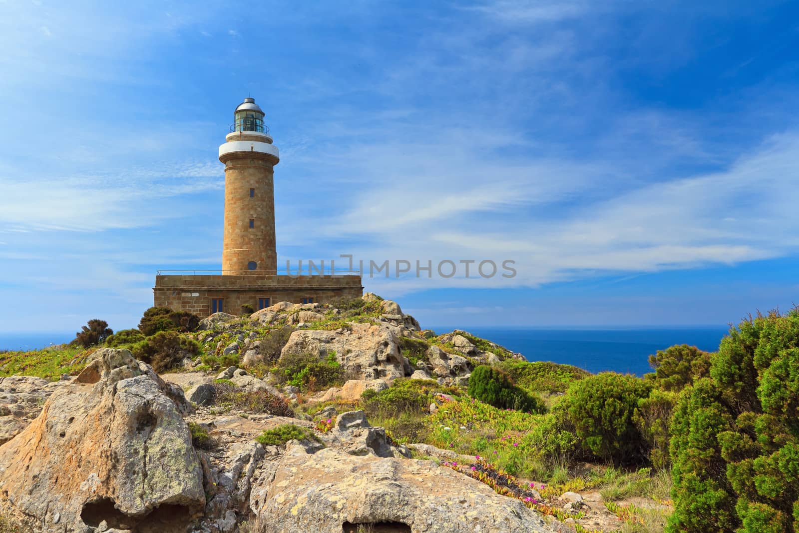 lighthouse in San pietro island, Carloforte, south west sardinia, Italy