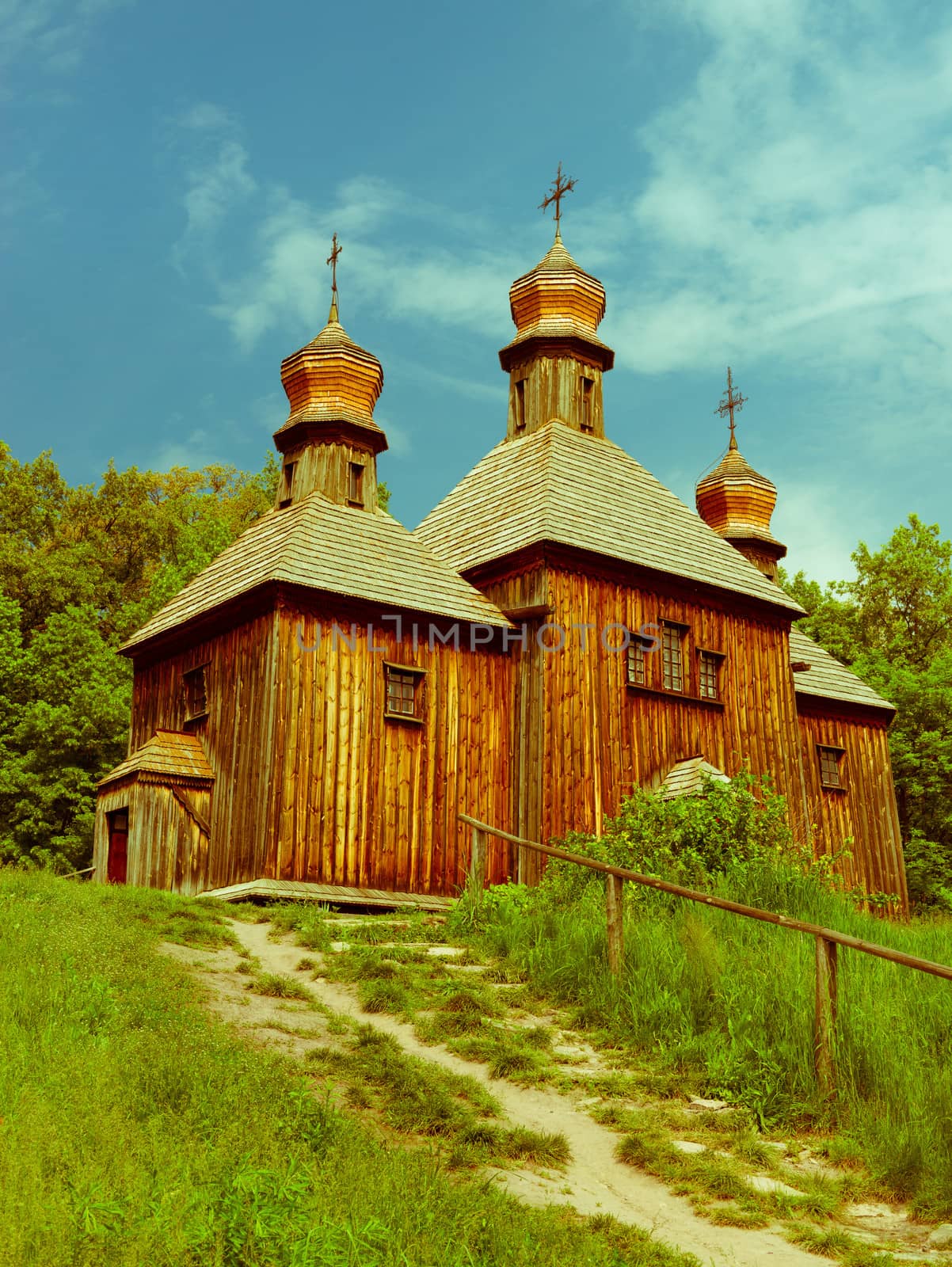 Vintage wooden church by iryna_rasko