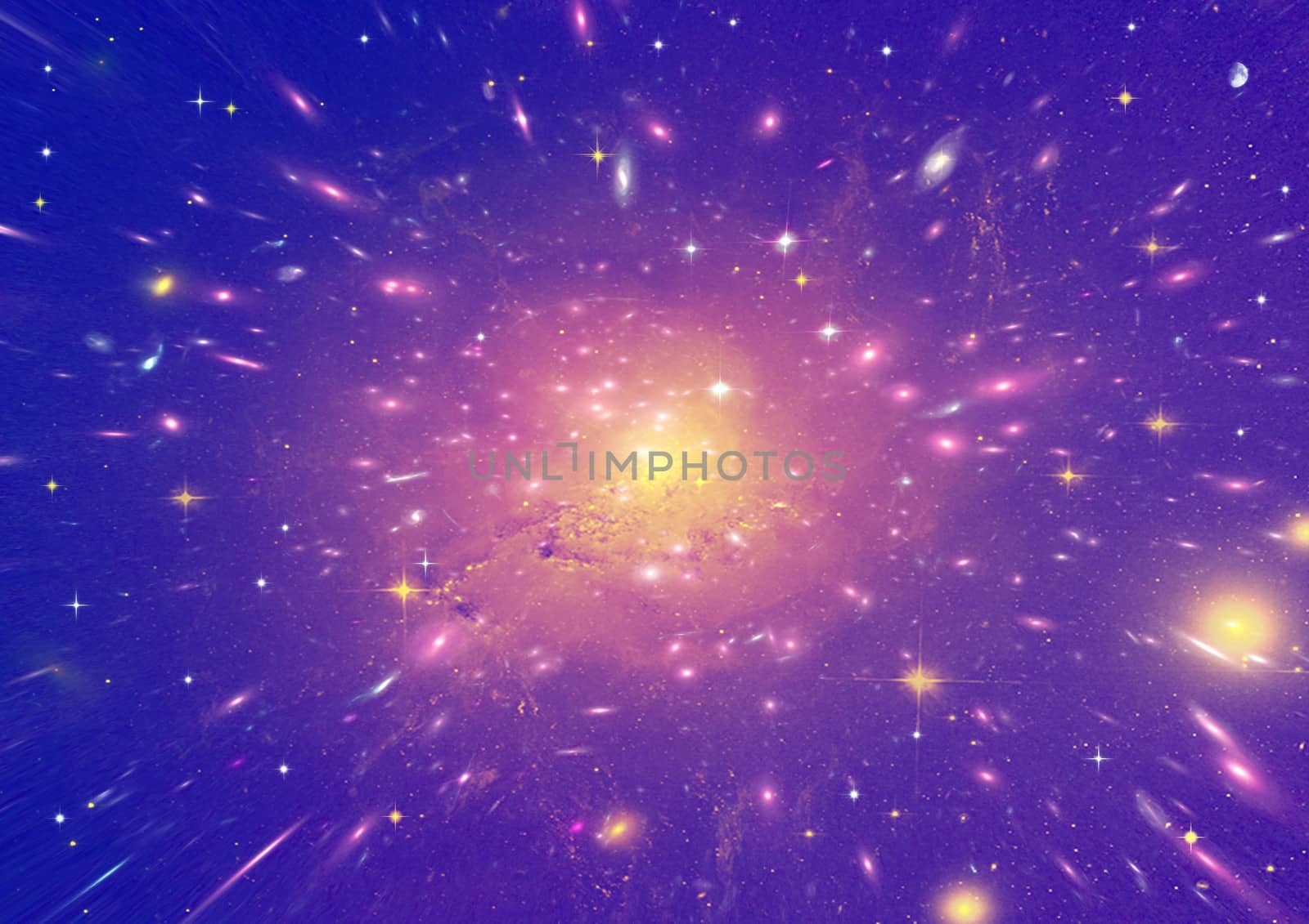 Stars of a planet and galaxy in a free space