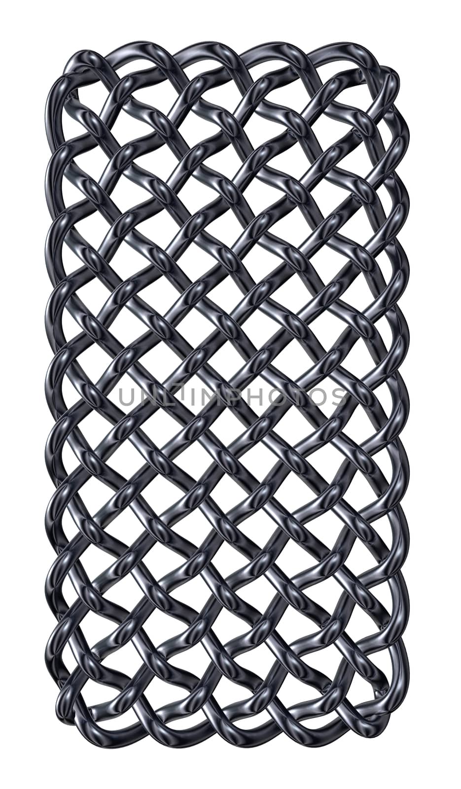 metal celtic knots on white background