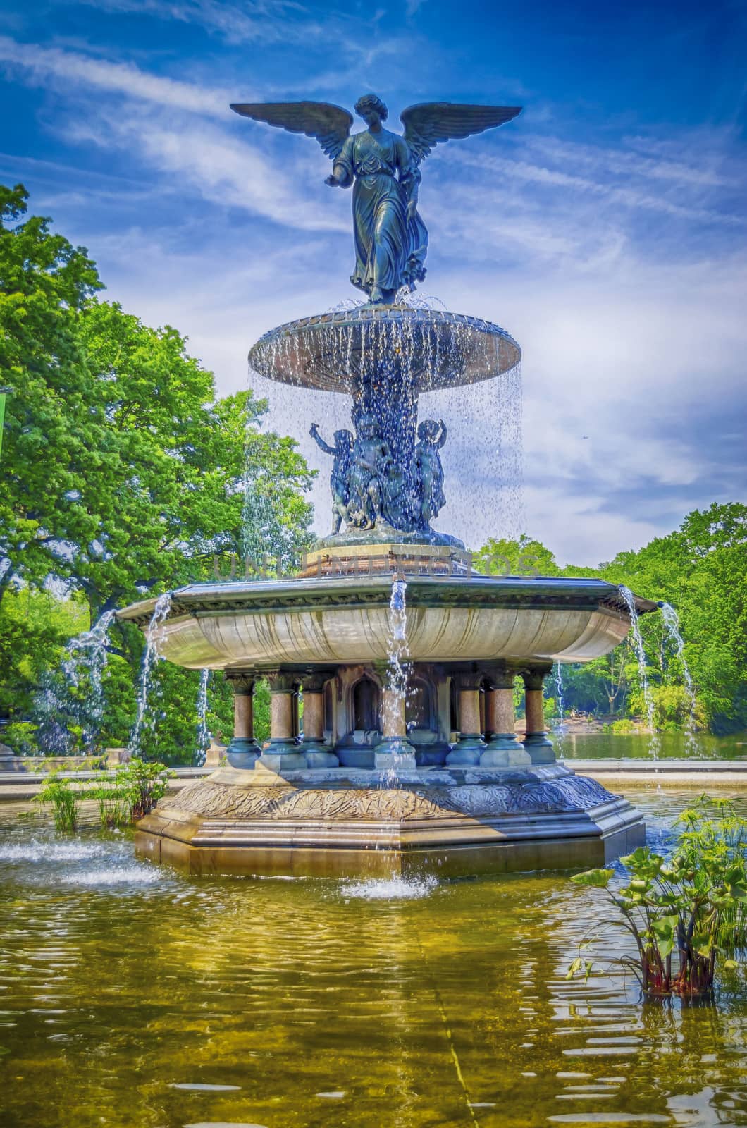 Bethesda Fountain in Central Park, New York by marcorubino