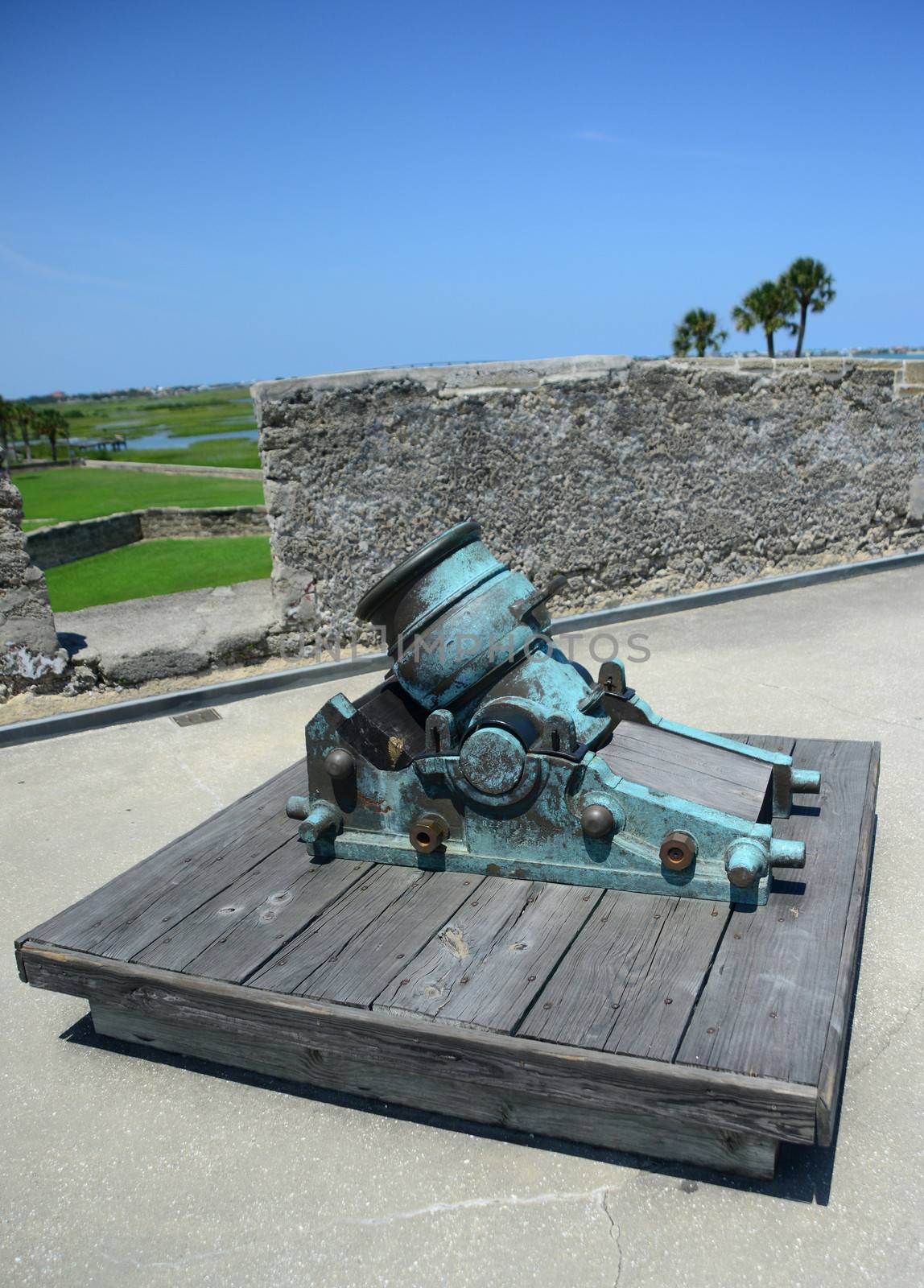 old cannon in Castillo de San Marcos fort by ftlaudgirl