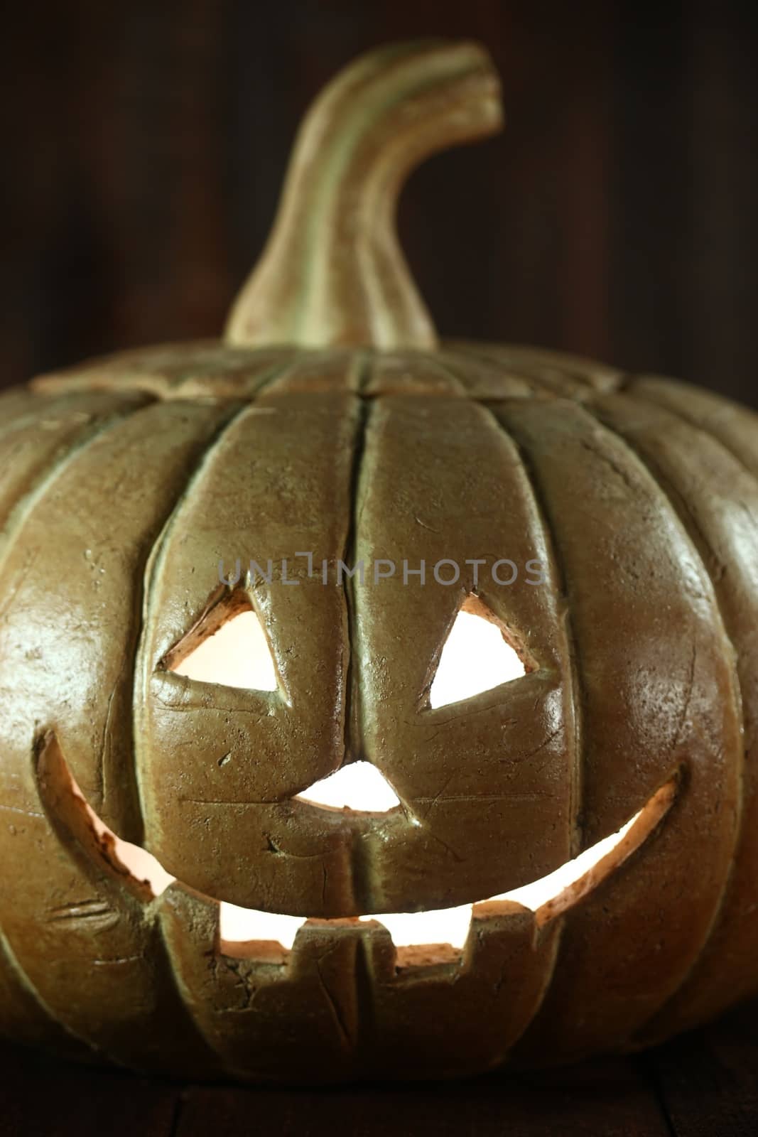 Halloween Pumpkin on Wood Grunge Rustick Background by tobkatrina
