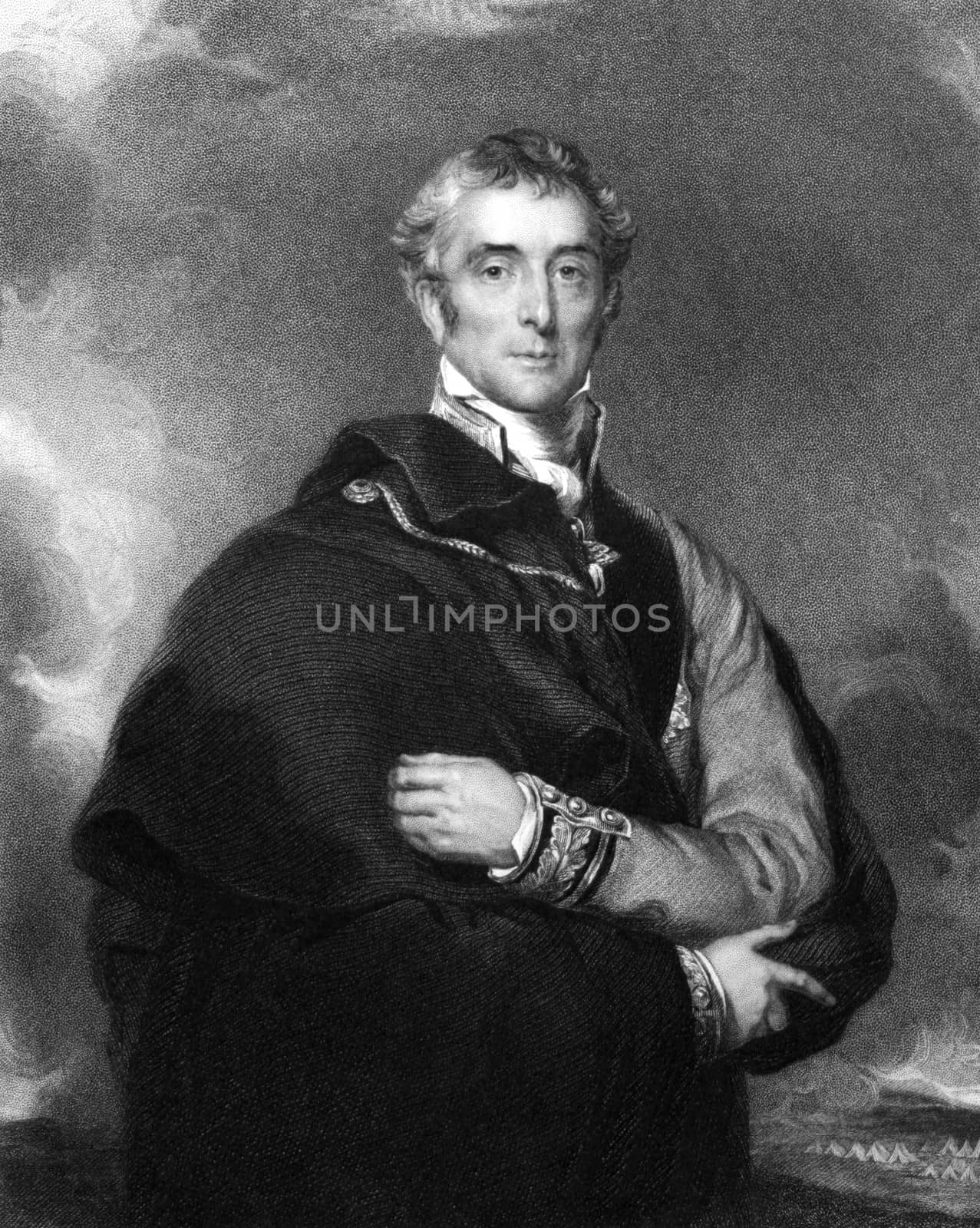 Arthur Wellesley, 1st Duke of Wellington (1769-1852) on engraving from 1834. British soldier and statesman. Engraved by H.T.Ryall and published in ''Portraits of Illustrious Personages of Great Britain'',UK,1834.