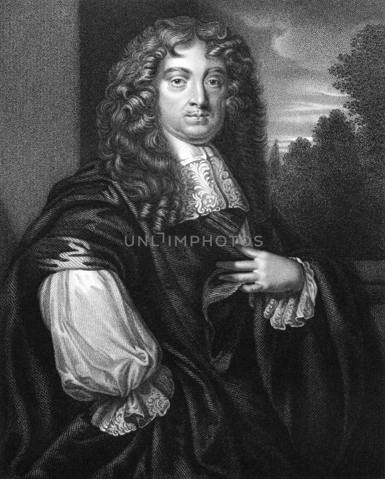 John Maitland, 1st Duke of Lauderdale (1616-1682) on engraving from 1831. Scottish politician, and leader within the Cabal Ministry. Engraved by W.T.Mote and published in ''Portraits of Illustrious Personages of Great Britain'',UK,1831.