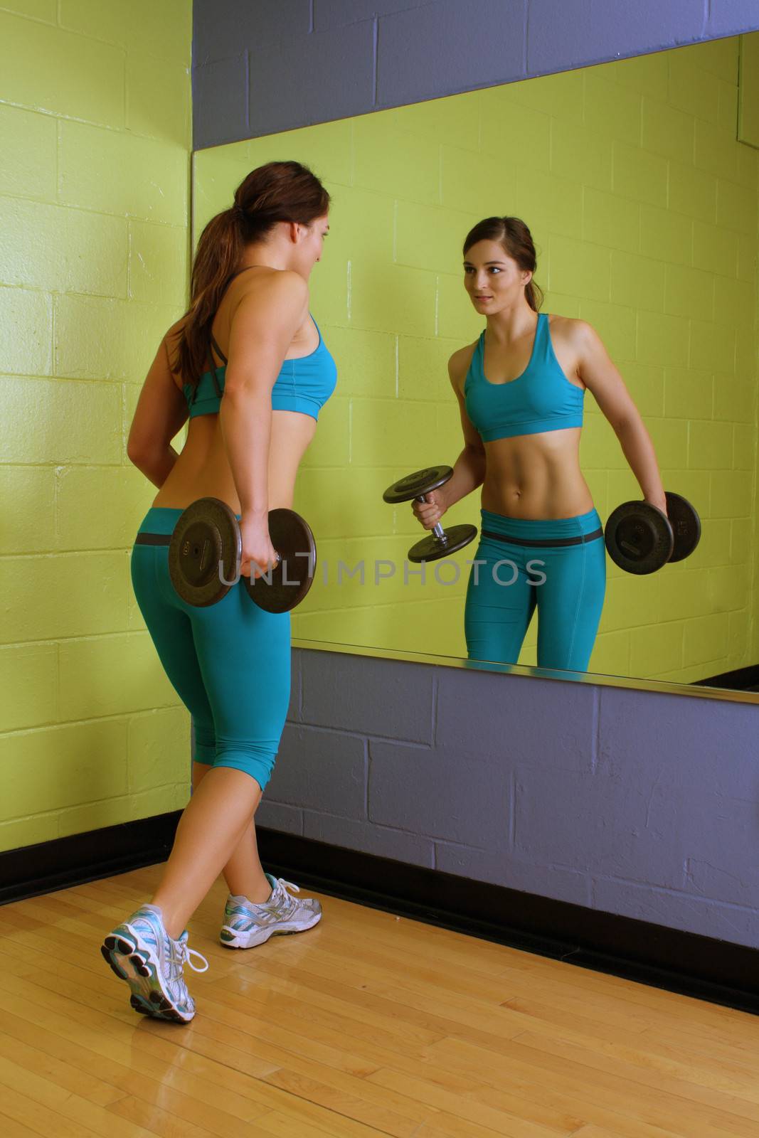 Beautiful Woman with Hand Weights (3) by csproductions